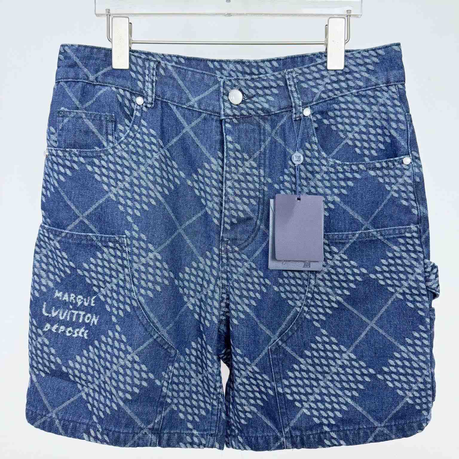 Louis Vuitton Denim Carpenter Shorts    1AGIWB - DesignerGu