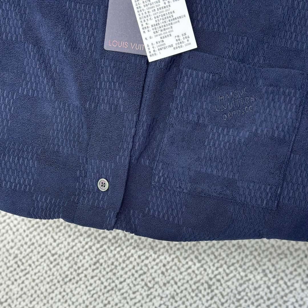 Louis Vuitton Damier French Terry Short-Sleeved Cotton-Blend Shirt   1AGK51 - DesignerGu