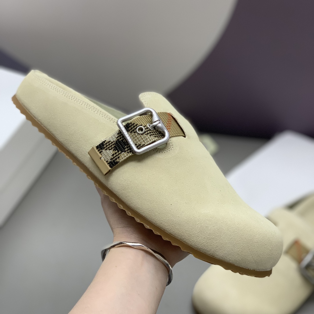 Burberry Suede Urchin Clogs - DesignerGu