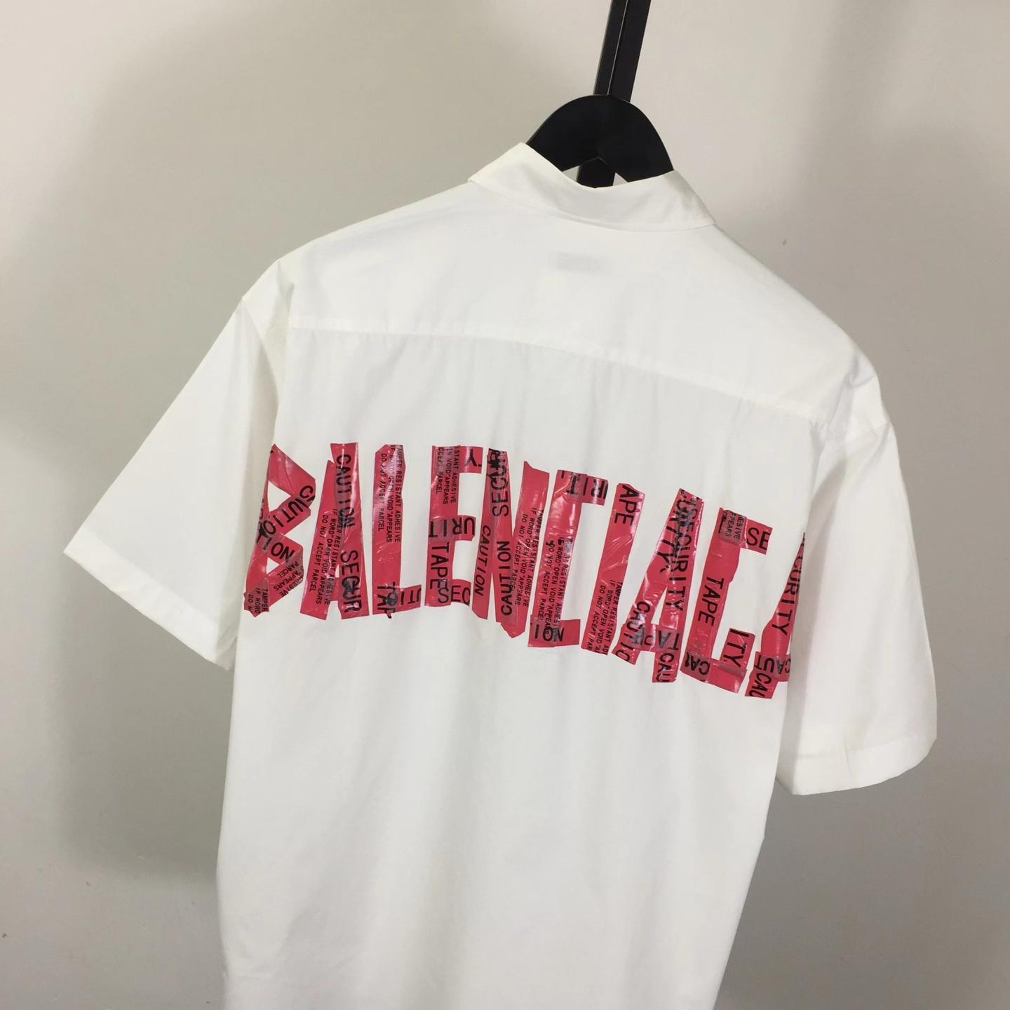 Balenciaga Security Tape Logo  Shirt - DesignerGu