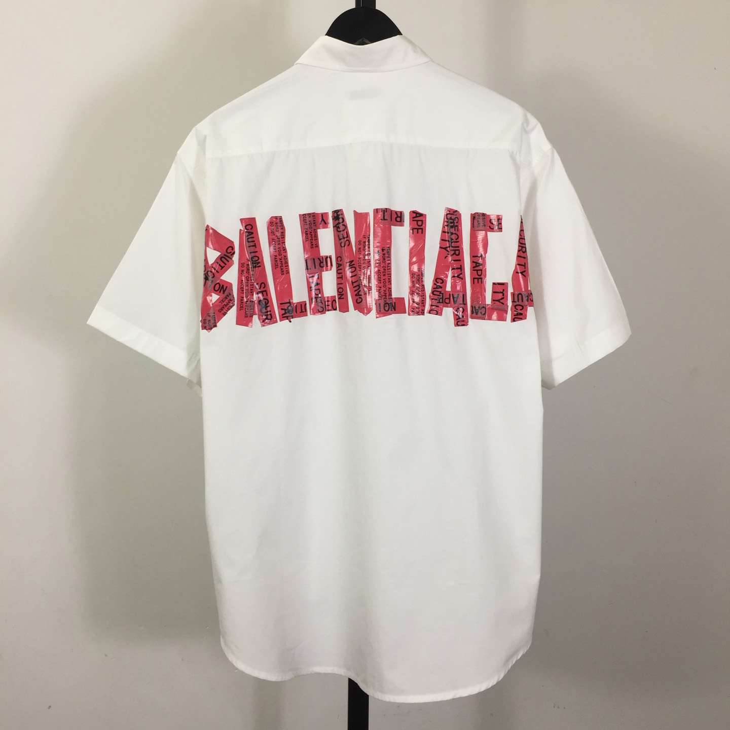 Balenciaga Security Tape Logo  Shirt - DesignerGu