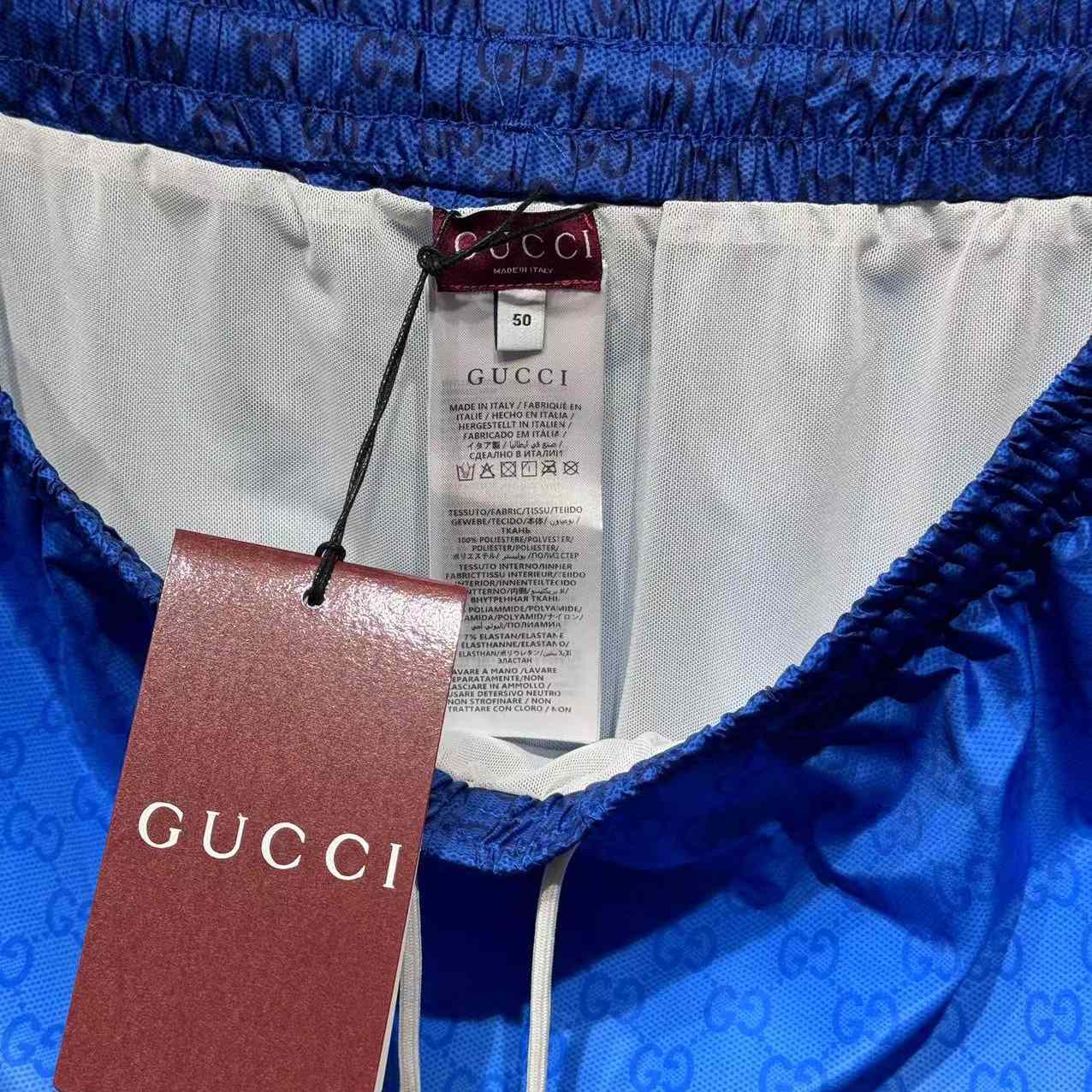 Gucci Printed Technical Poplin Swim Shorts  - DesignerGu