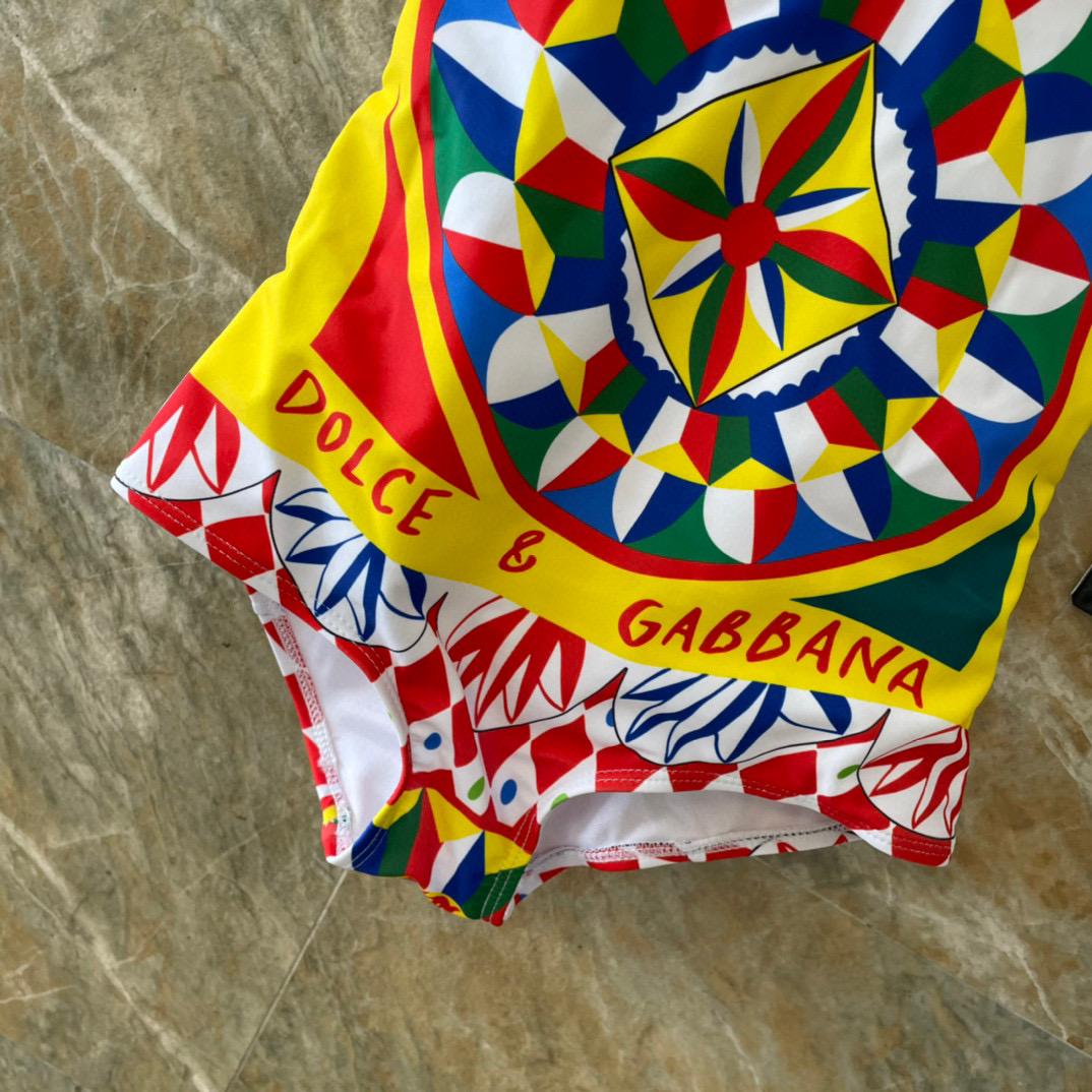 Dolce & Gabbana Carretto-print Balconette One-piece Swimsuit - DesignerGu