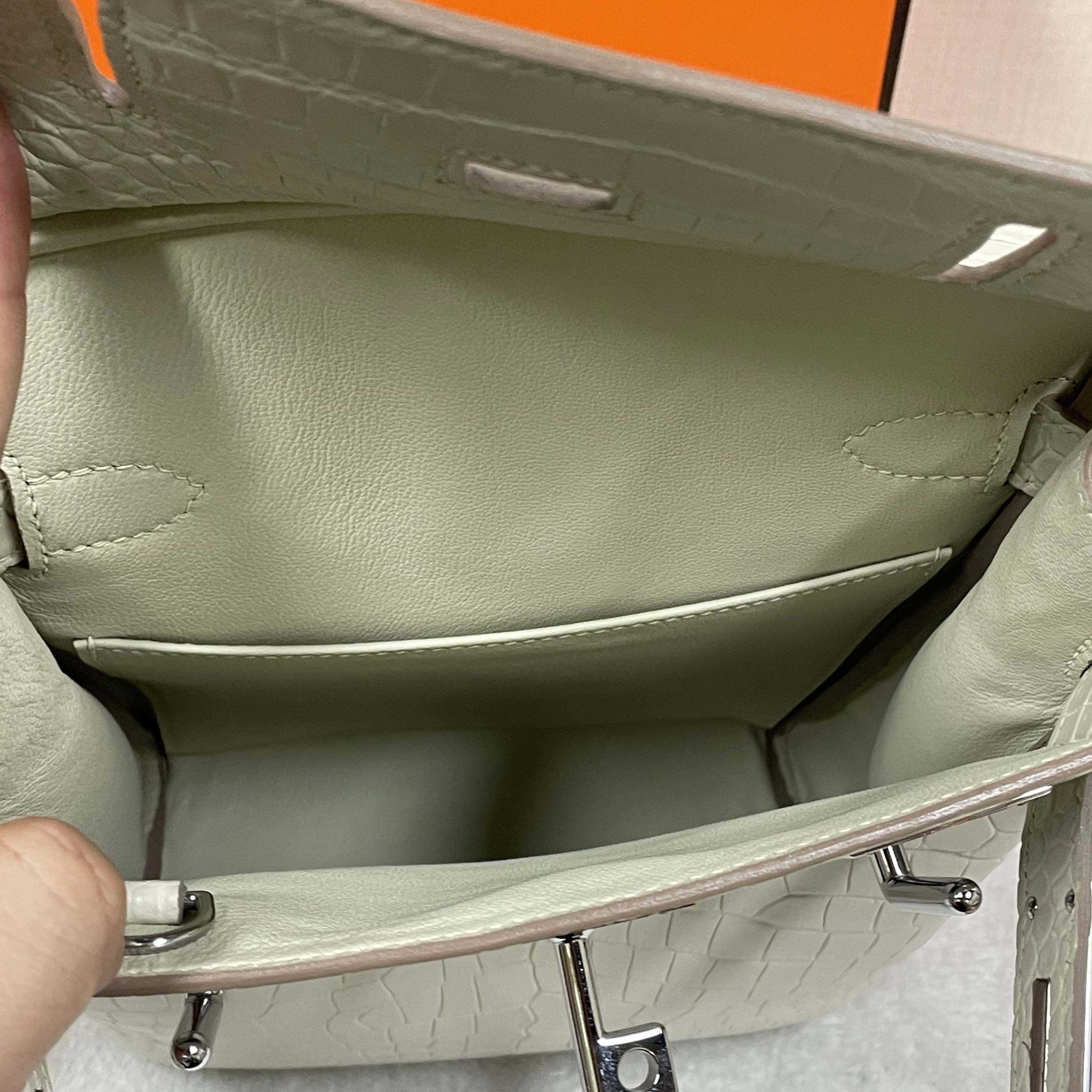 Hermes Hac-a-Dos Beton Croco PHW - DesignerGu