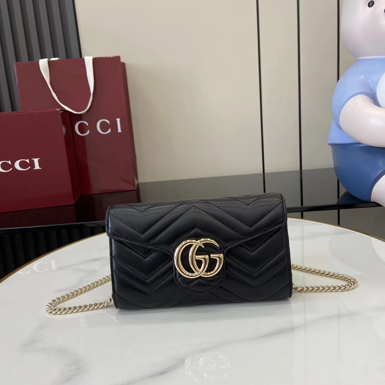 Gucci GG Marmont Wallet On Chain - DesignerGu