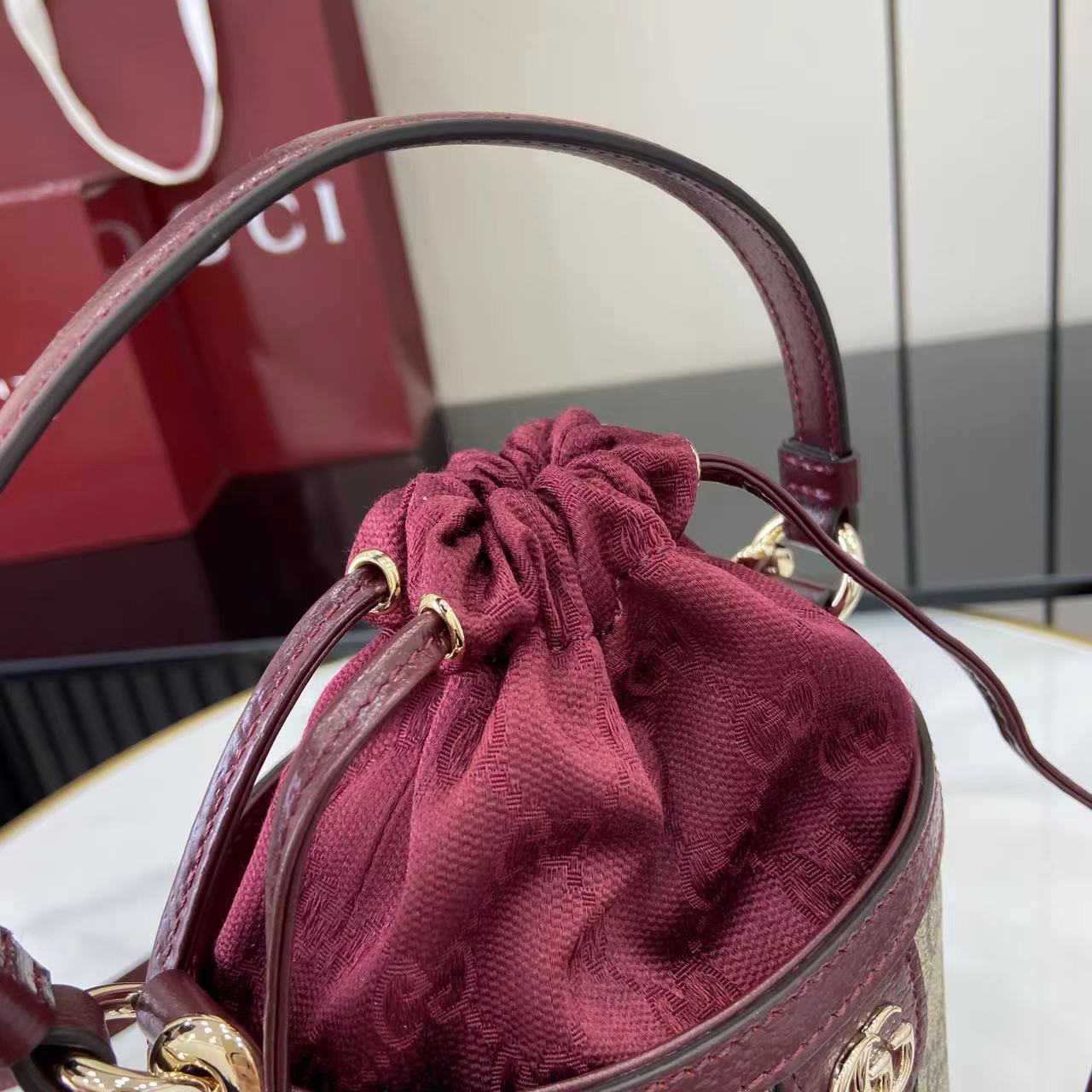 Gucci Ophidia Mini Bucket Bag   - DesignerGu