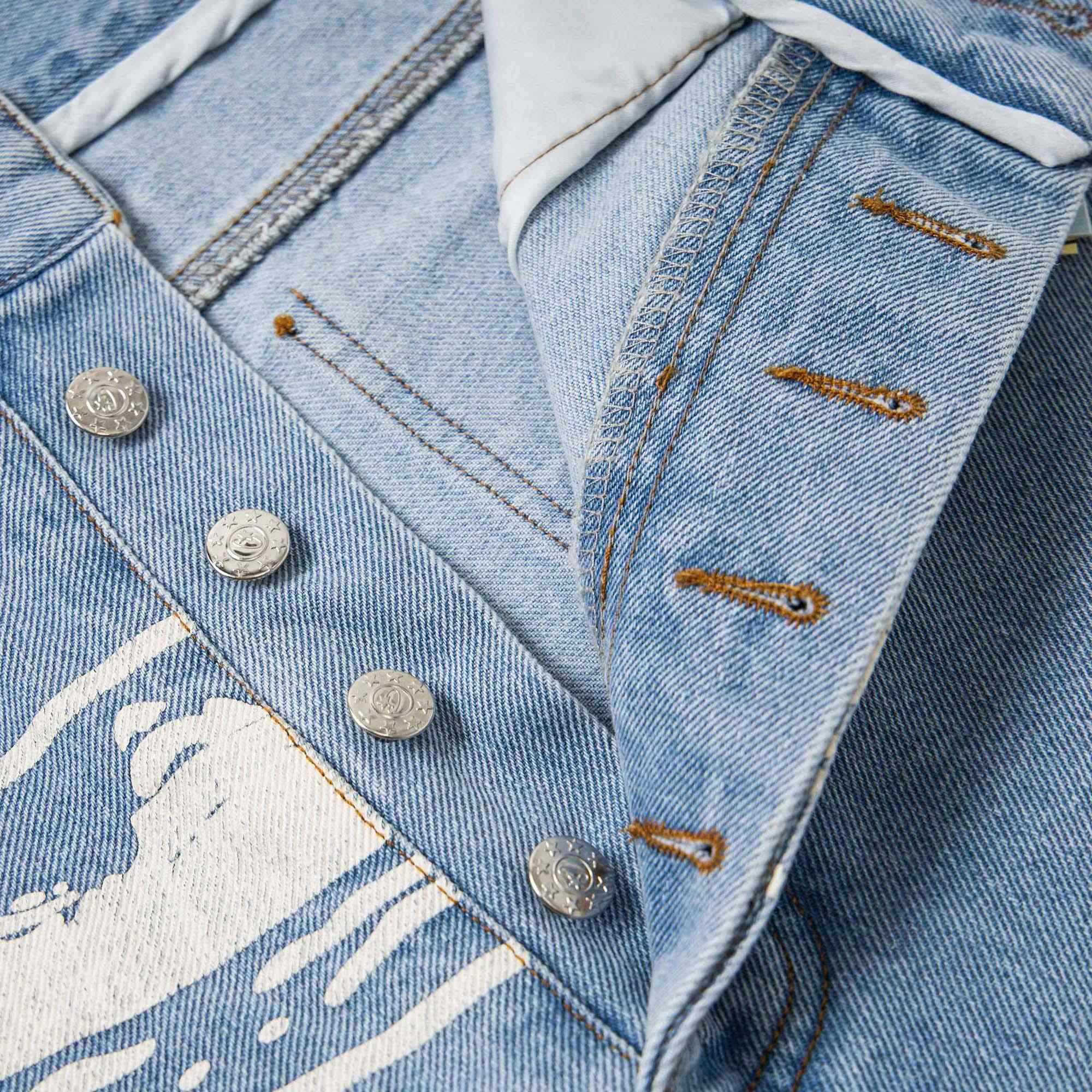 Corteiz Alcatraz Baggy Denim Shorts - DesignerGu