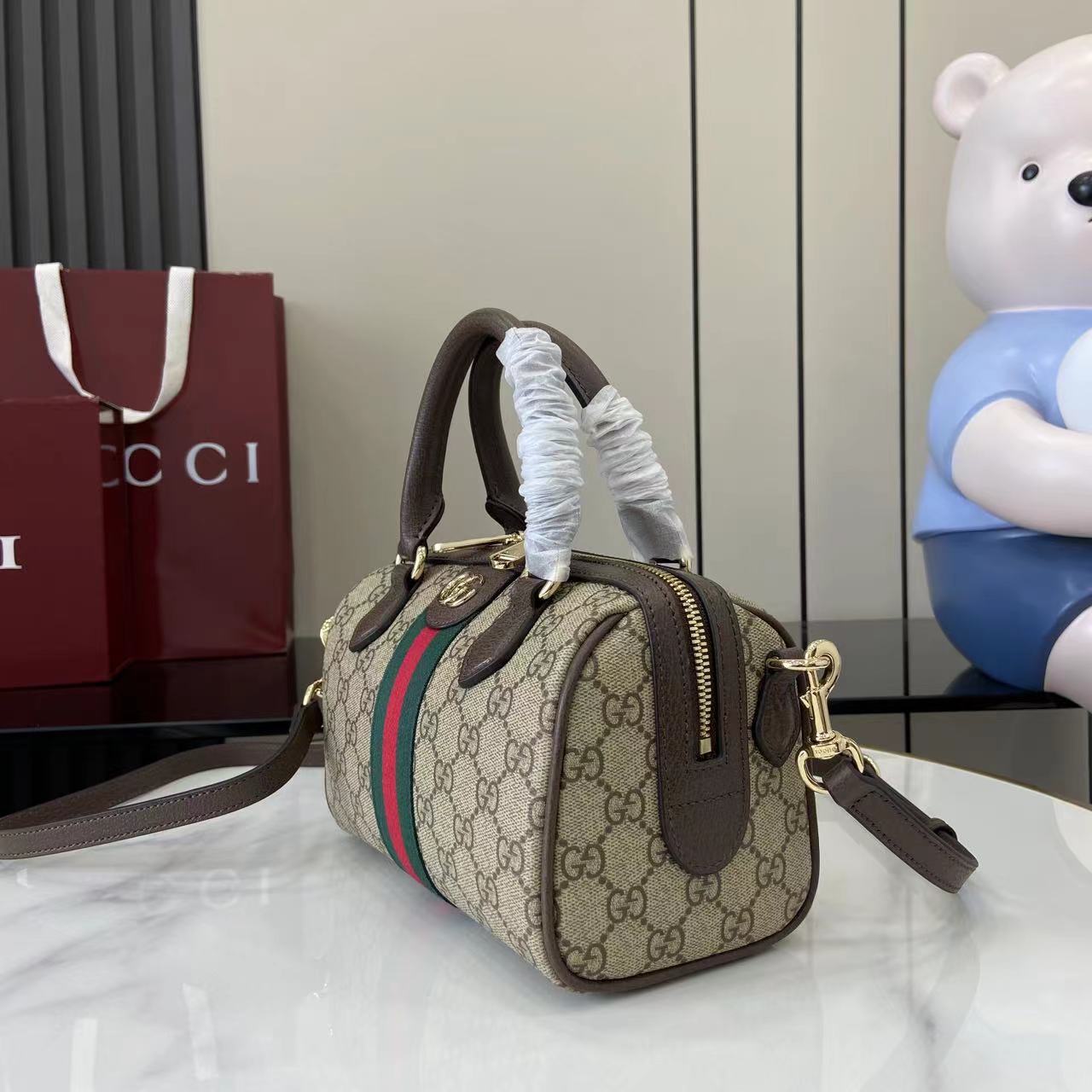 Gucci Ophidia small Boston Bag - DesignerGu