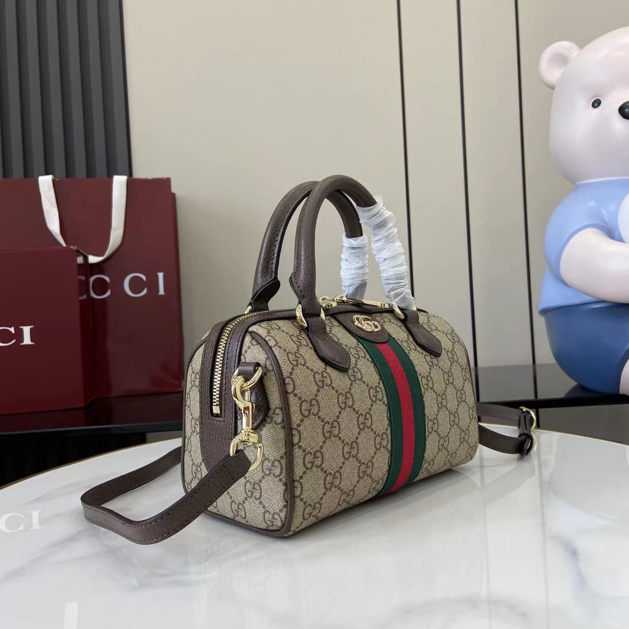 Gucci Ophidia small Boston Bag - DesignerGu
