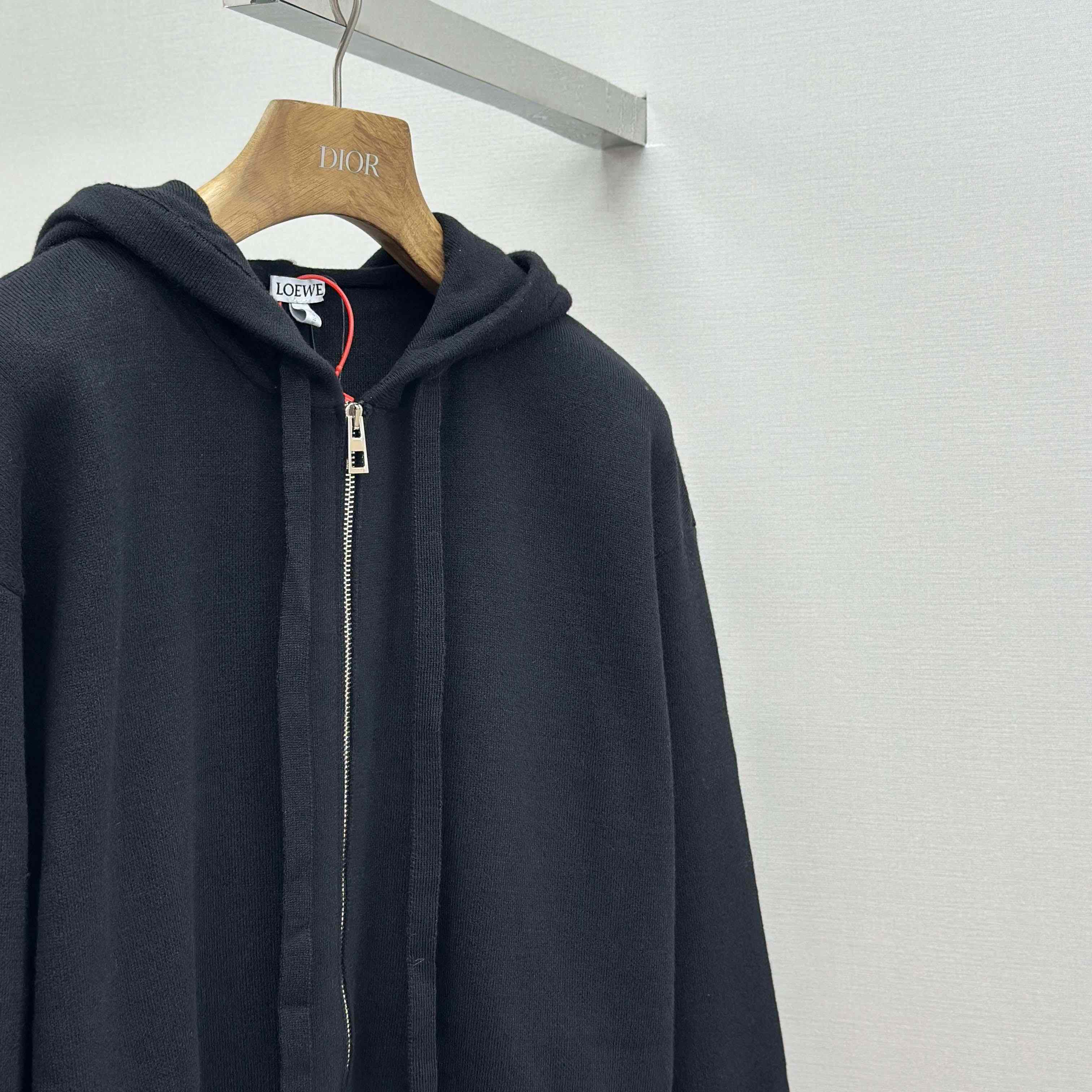 Loewe Anagram Zip-up Hoodie In Wool - DesignerGu