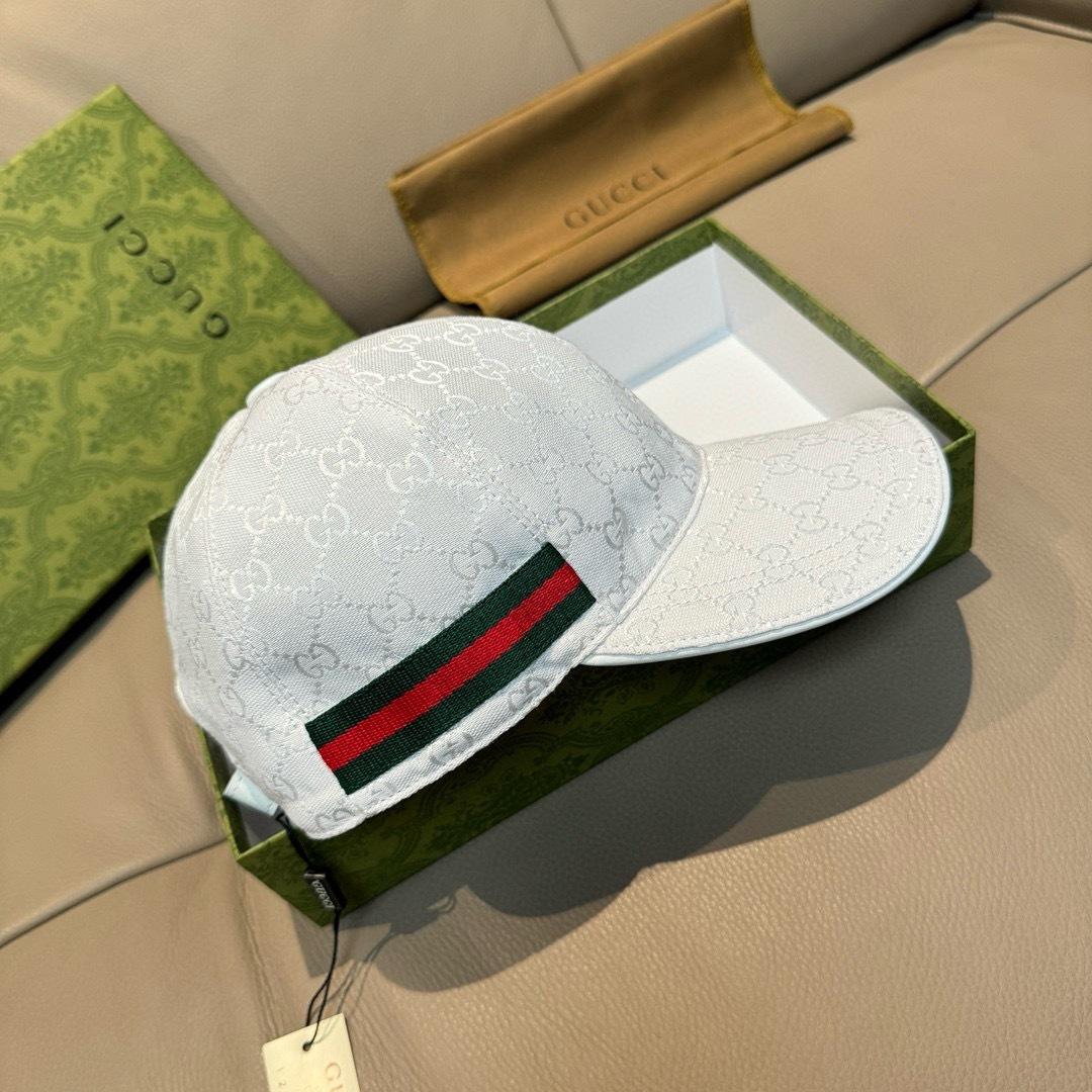 Gucci Original GG Canvas Baseball Hat With Web - DesignerGu