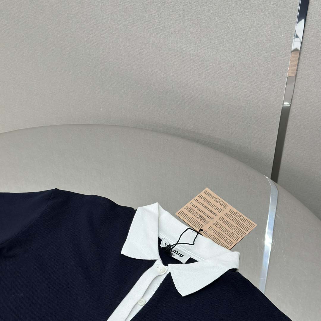 Miu Miu Cotton Piqué Polo Shirt - DesignerGu