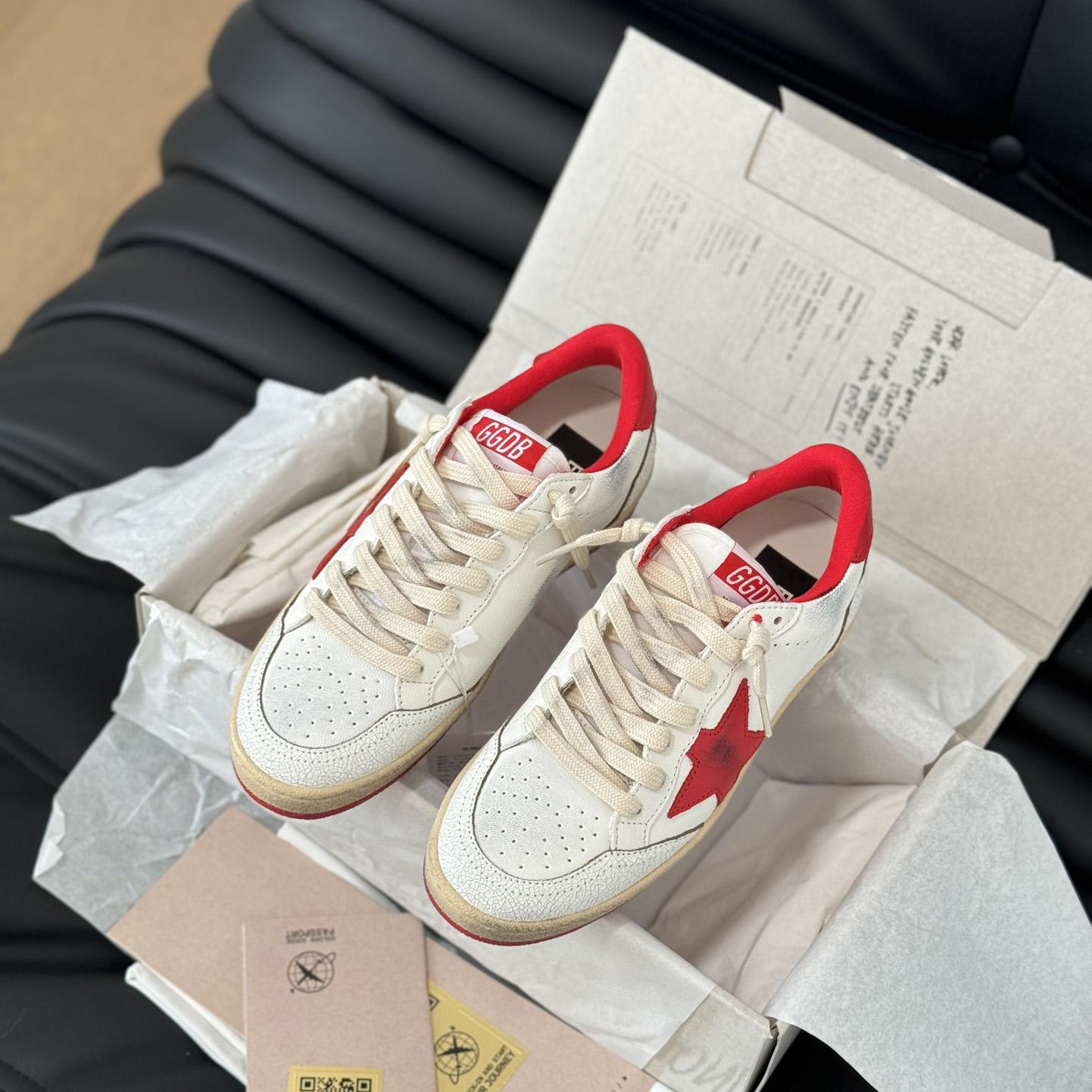Golden Goose Ball Star 'White Red'  - DesignerGu
