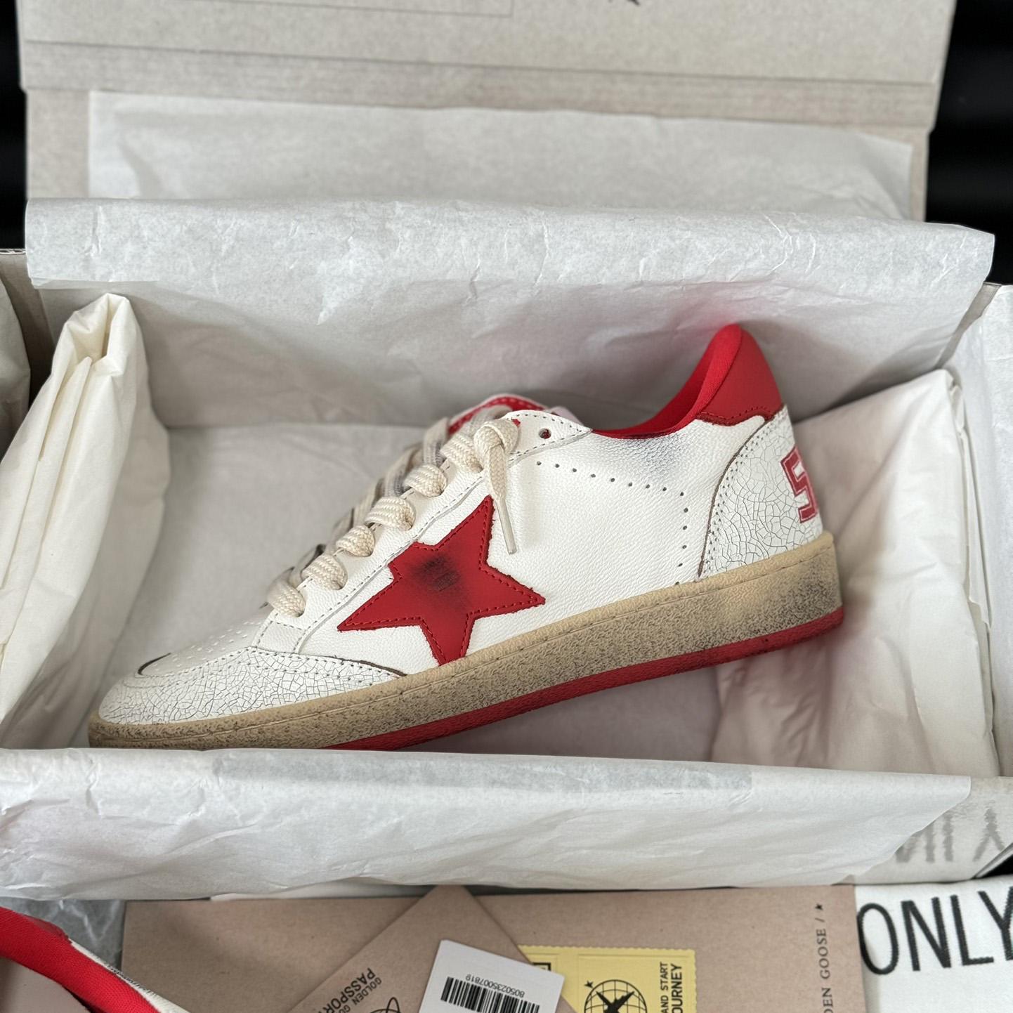 Golden Goose Ball Star 'White Red'  - DesignerGu