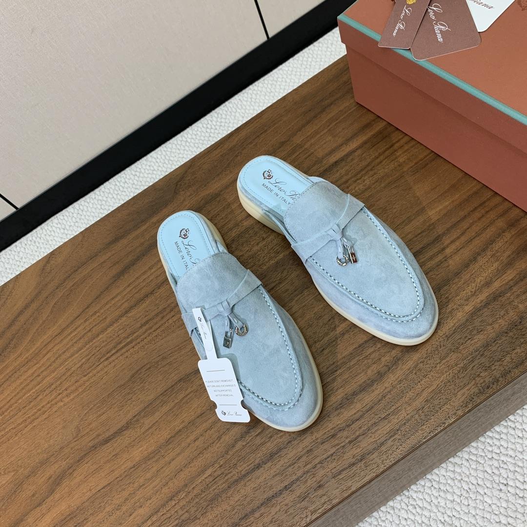 Loro Piana Charms Walk Babouche Loafer  - DesignerGu