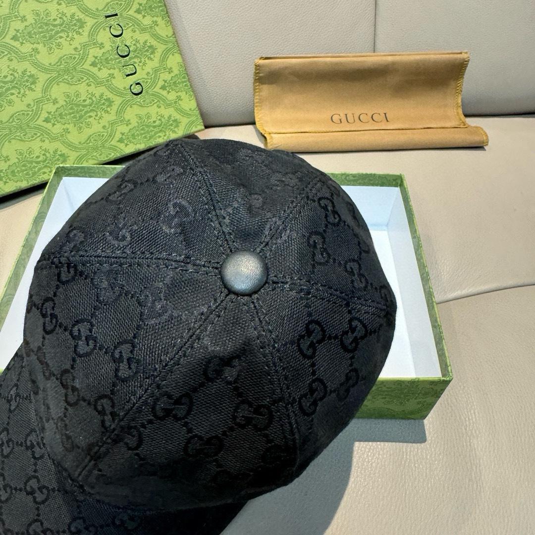 Gucci Original GG Canvas Baseball Hat With Web - DesignerGu