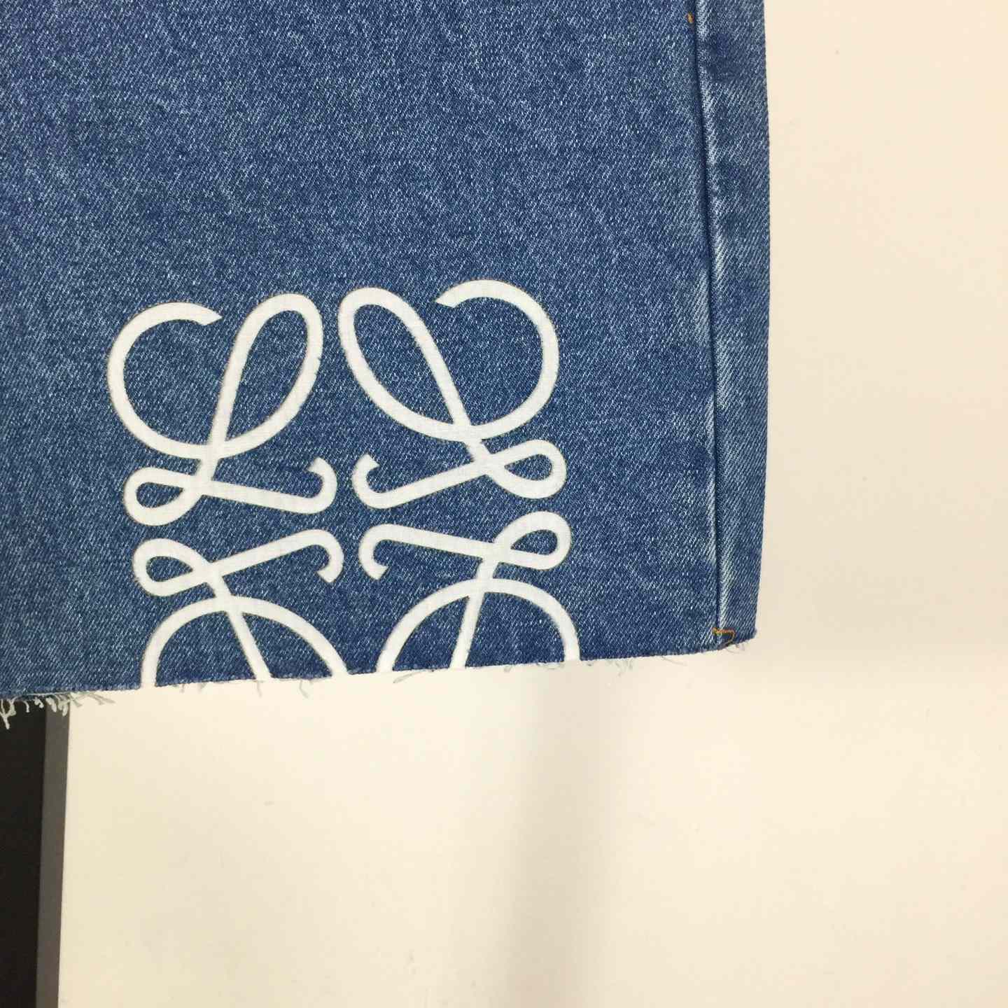 Loewe Anagram Shorts In Denim - DesignerGu