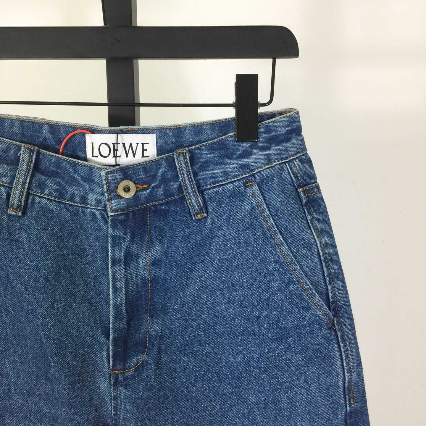 Loewe Anagram Shorts In Denim - DesignerGu