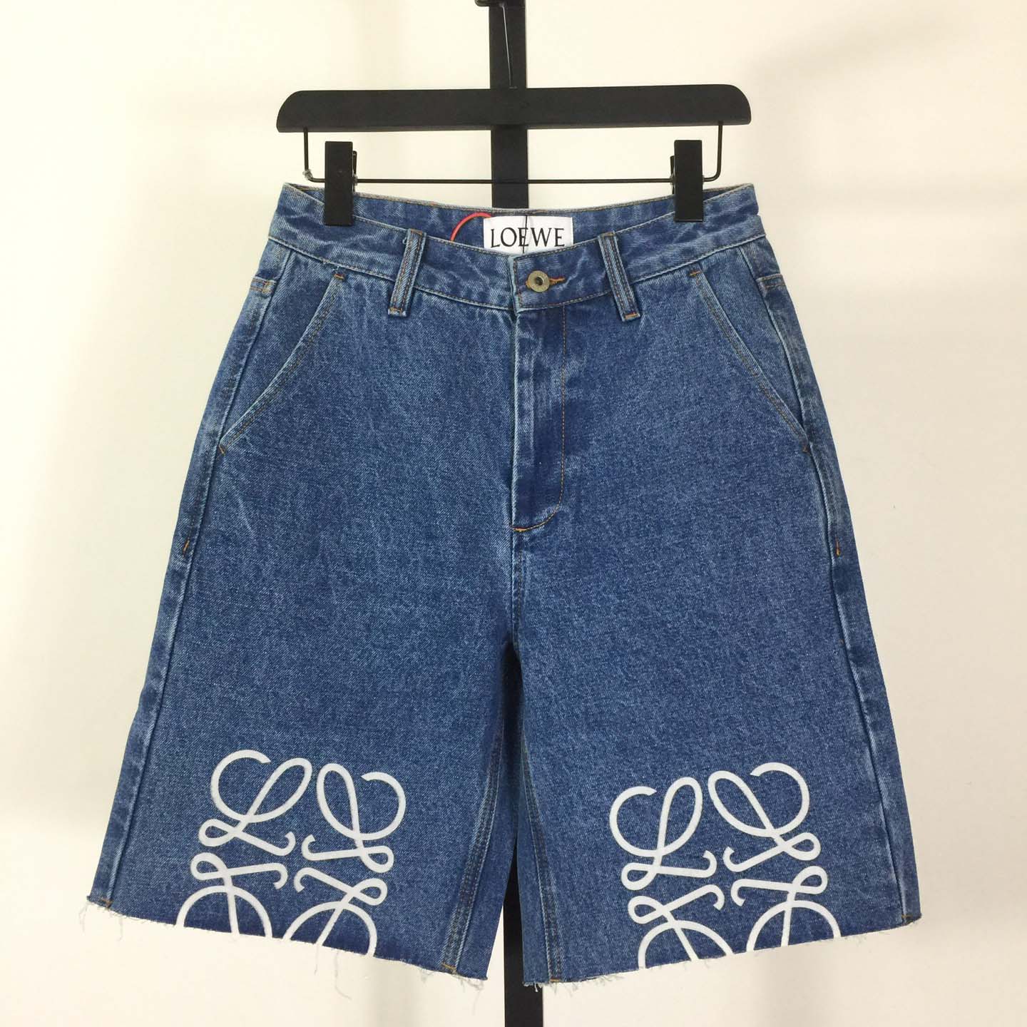 Loewe Anagram Shorts In Denim - DesignerGu