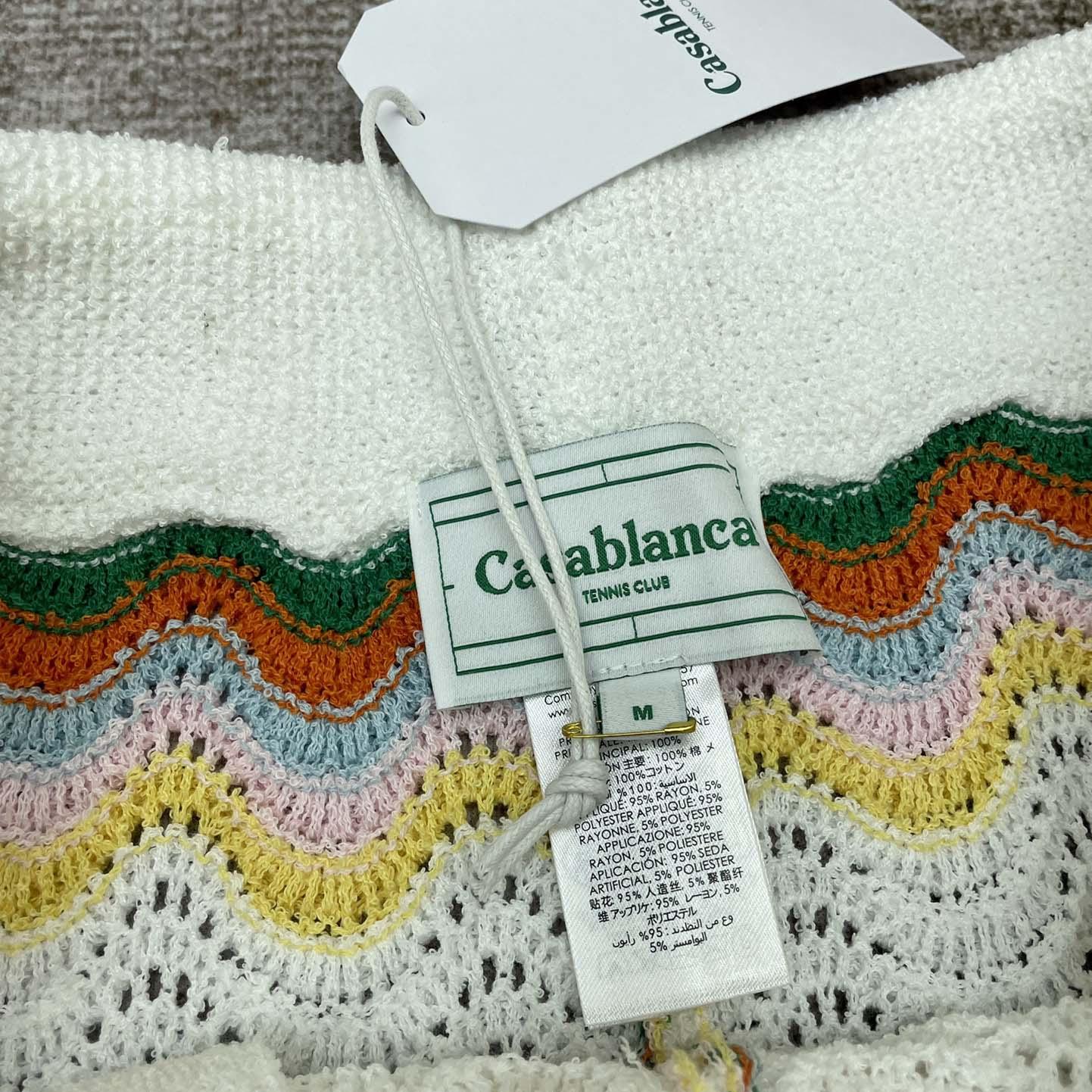 Casablanca Wavy Boucle Shorts   D0059 - DesignerGu