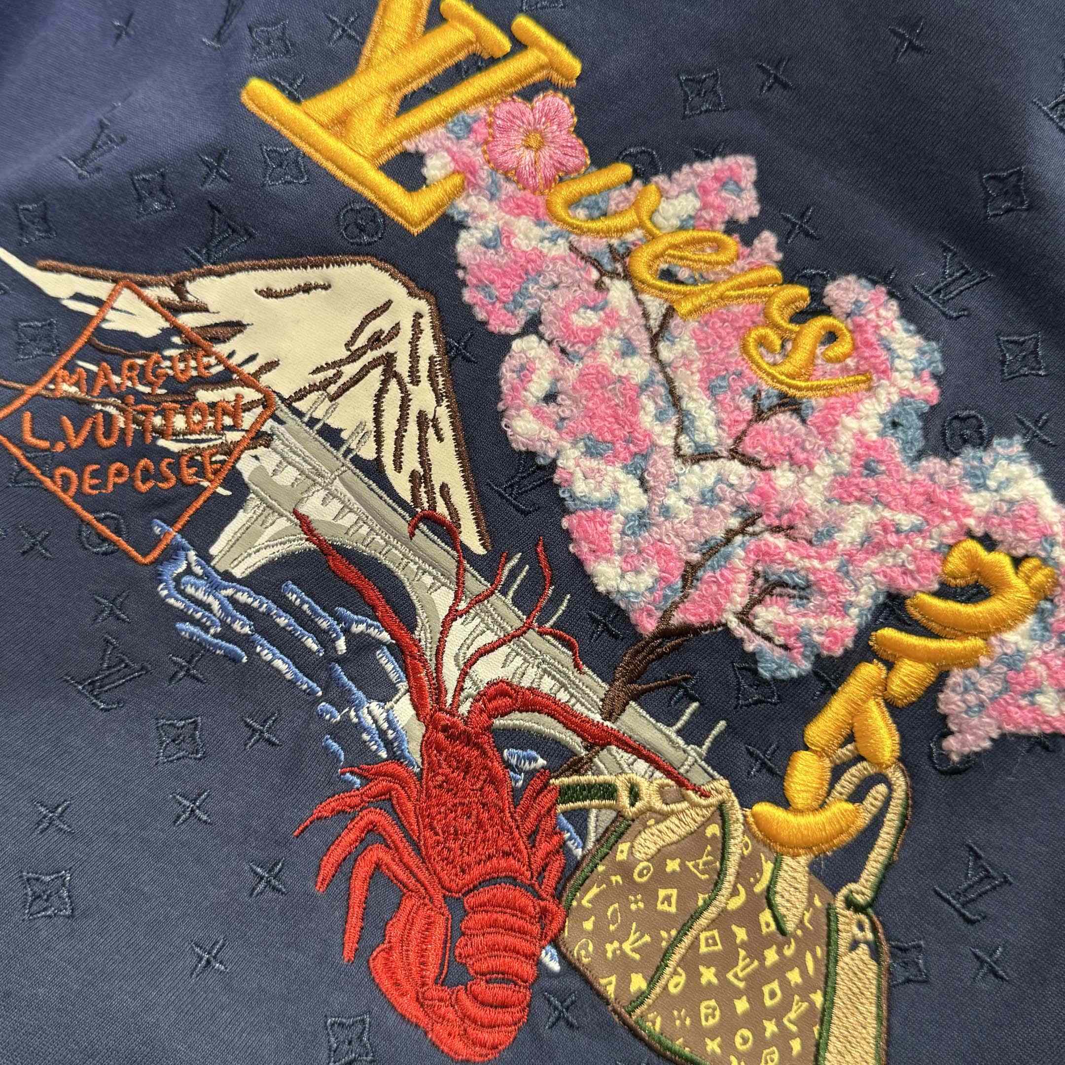 Louis Vuitton Embroidered T-Shirt   1AIMKV - DesignerGu