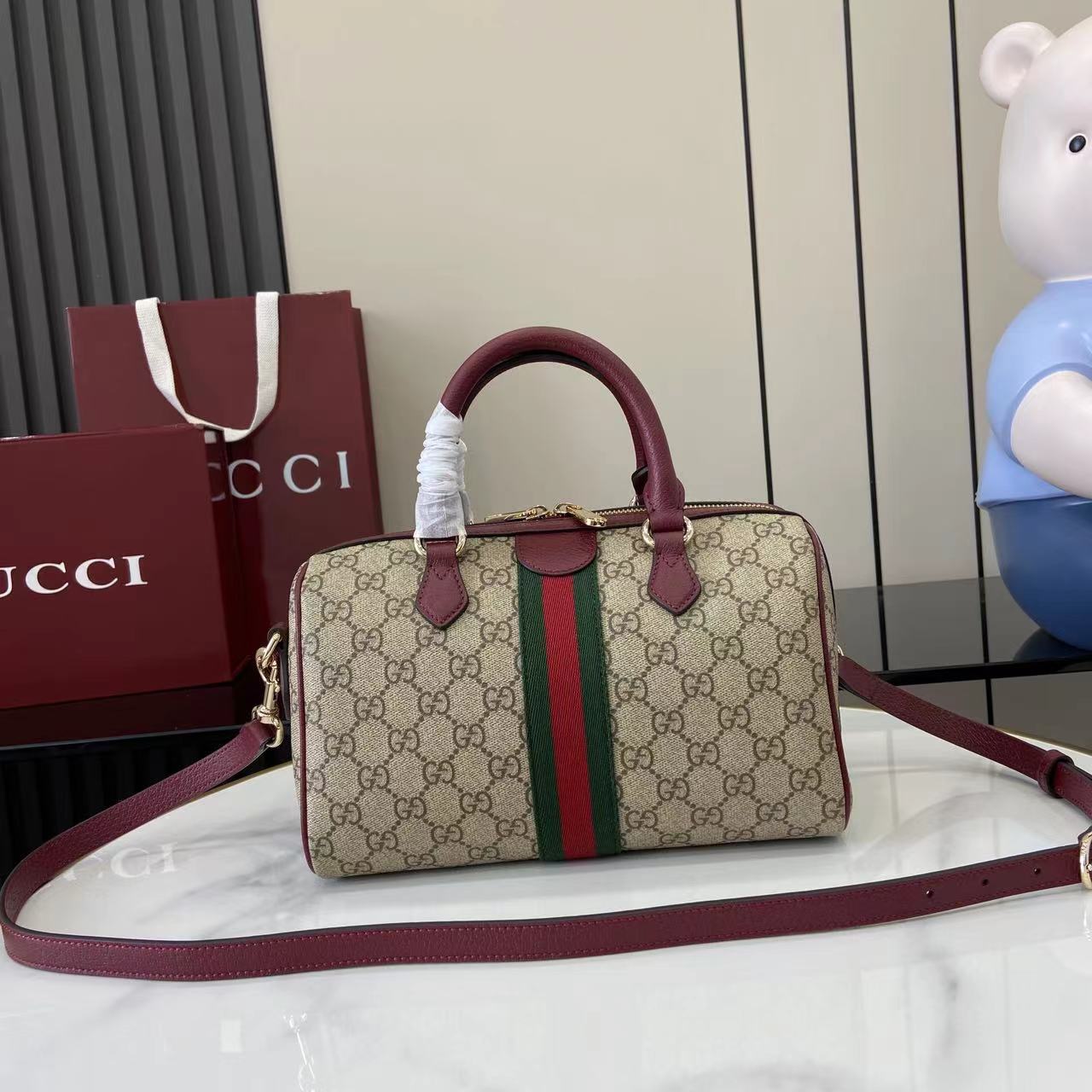 Gucci Ophidia Medium Boston Bag - DesignerGu
