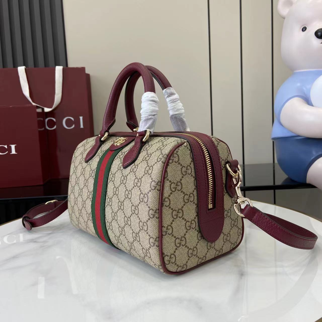 Gucci Ophidia Medium Boston Bag - DesignerGu