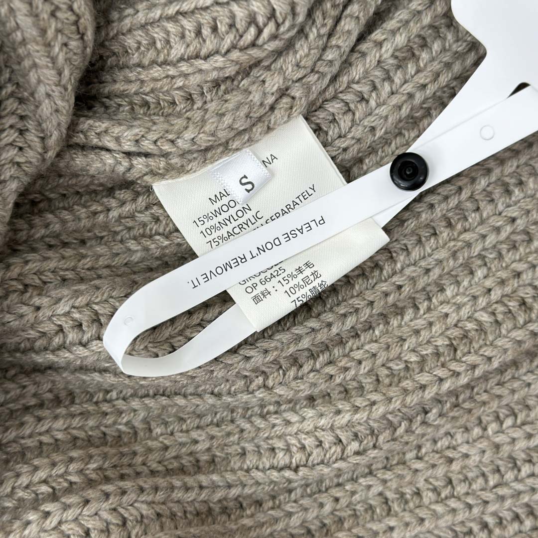 Bottega Veneta Neutral V-Neck Knit Cardigan - DesignerGu