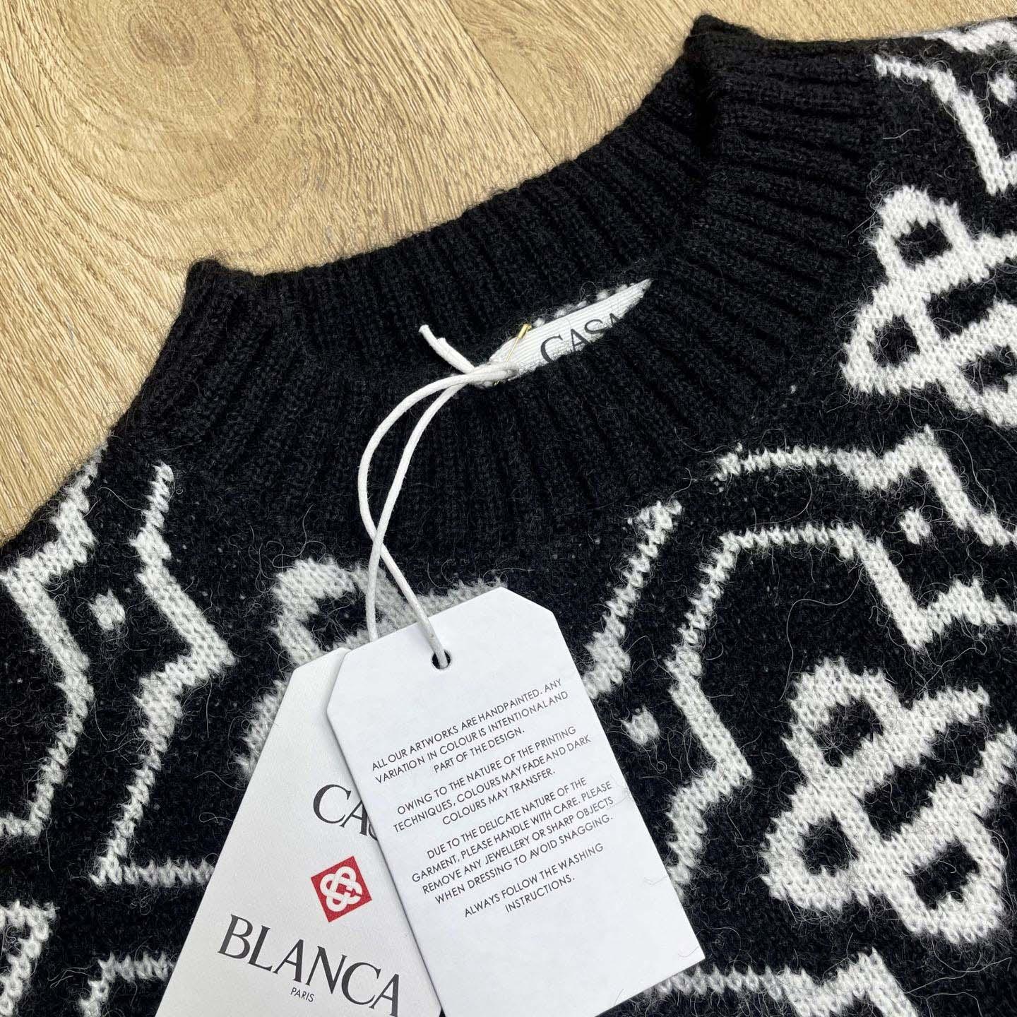 Casablanca Monogram-pattern Knitted Sweater - DesignerGu