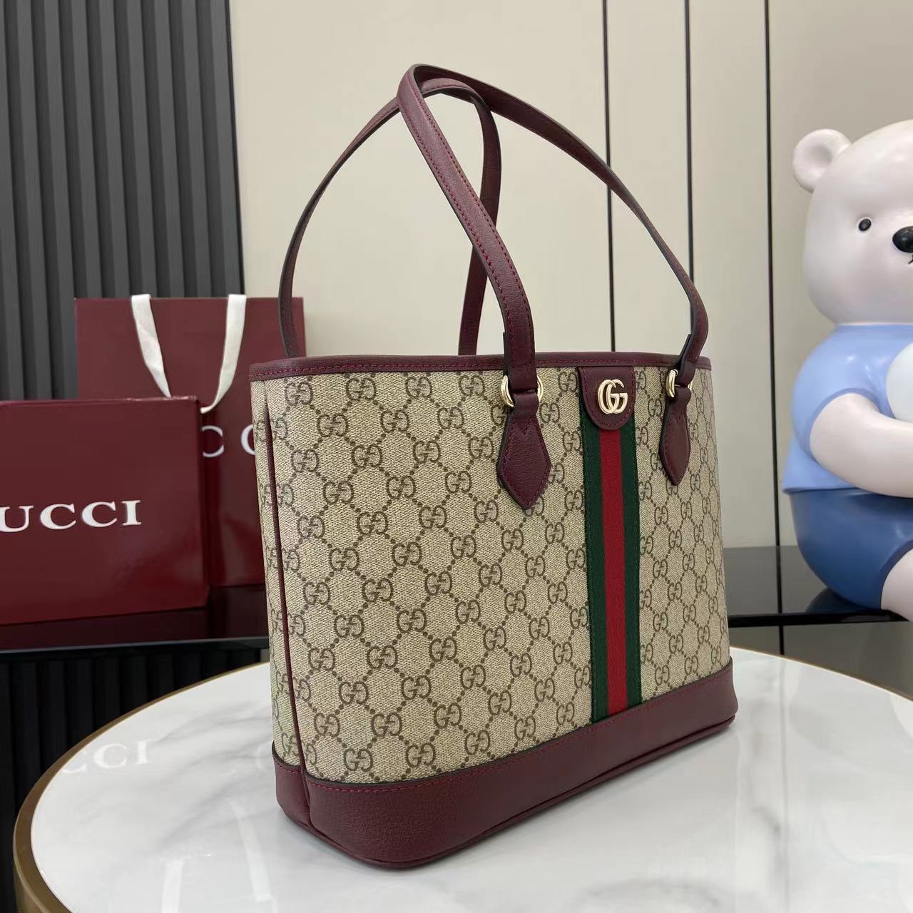 Gucci Ophidia Medium Tote Bag - DesignerGu