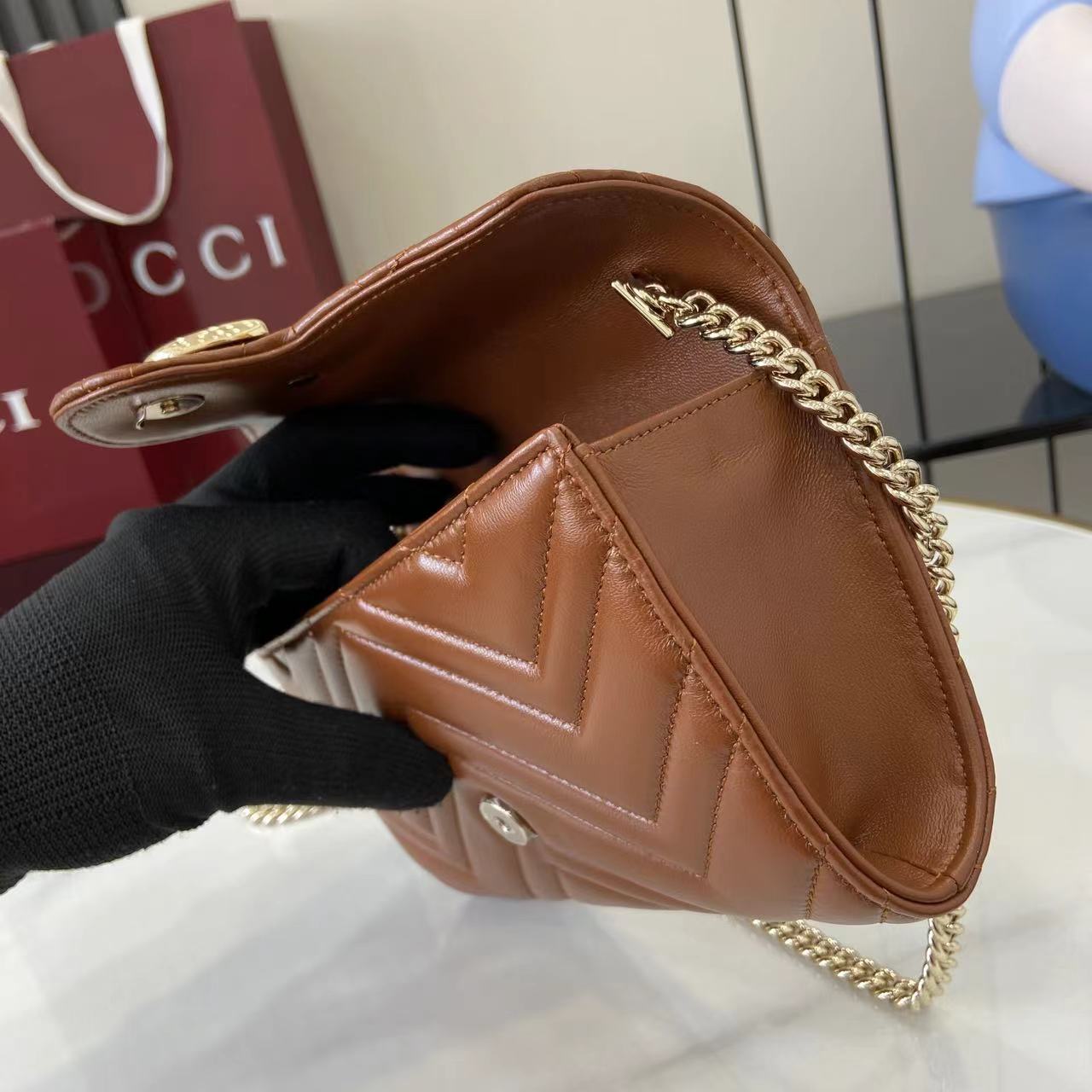 Gucci GG Marmont Wallet On Chain - DesignerGu