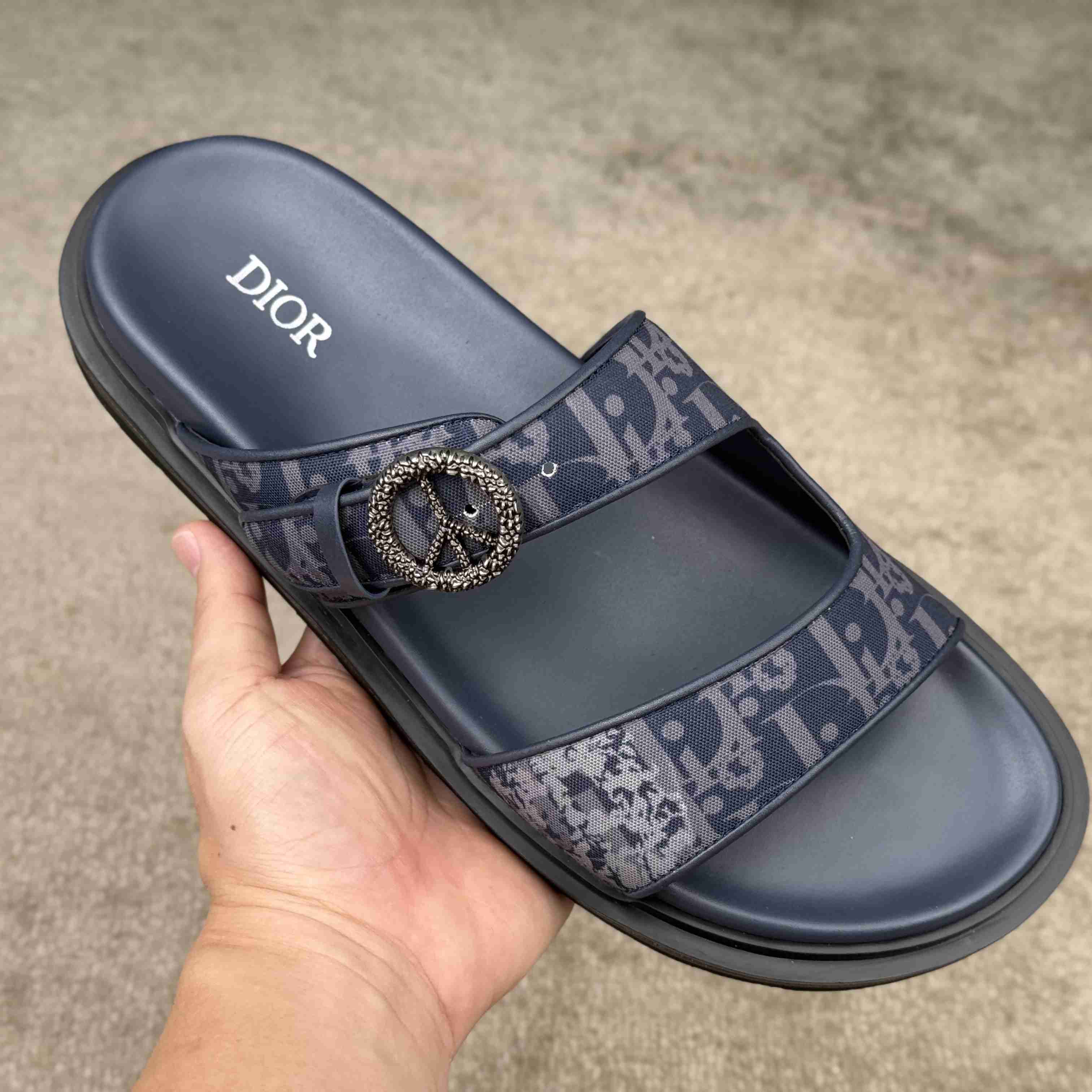 Denim Tears x Dior Aqua Sandal 'Dior Tears - Peace Sign' - DesignerGu
