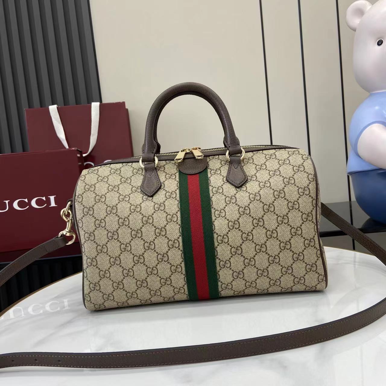 Gucci Ophidia Large Boston Bag - DesignerGu