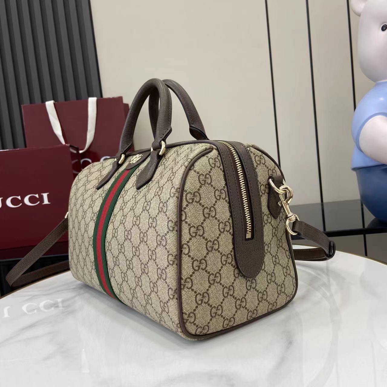 Gucci Ophidia Large Boston Bag - DesignerGu