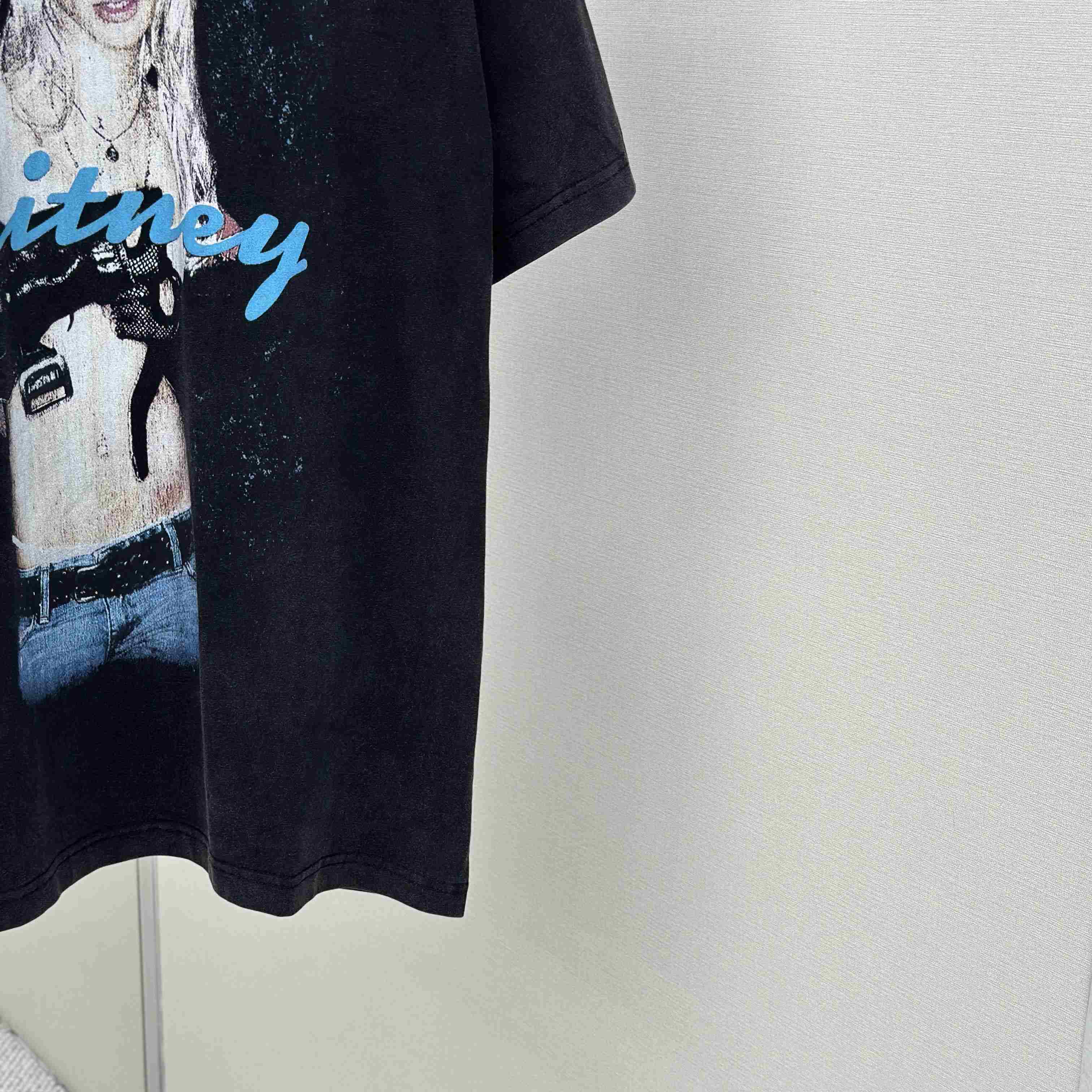 Balenciaga Music | Britney Spears Series Oversized T-Shirt In Faded Black - DesignerGu