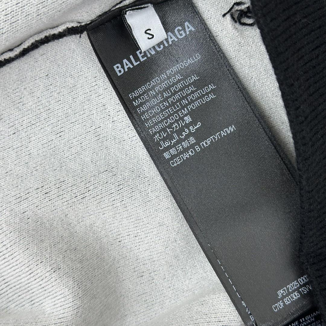 Balenciaga Crewneck Sweater In Black And White Wool Knit - DesignerGu