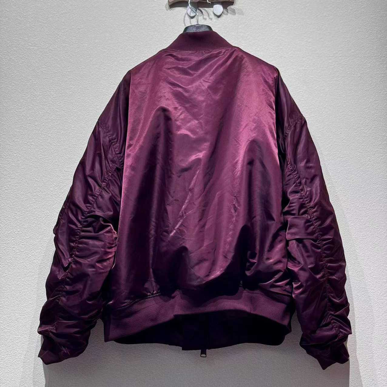 Balenciaga Bomber Jacket Large Fit In Dark Purple - DesignerGu