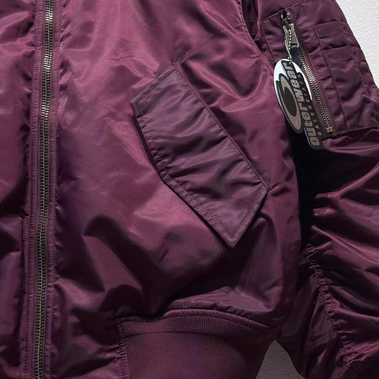 Balenciaga Bomber Jacket Large Fit In Dark Purple - DesignerGu