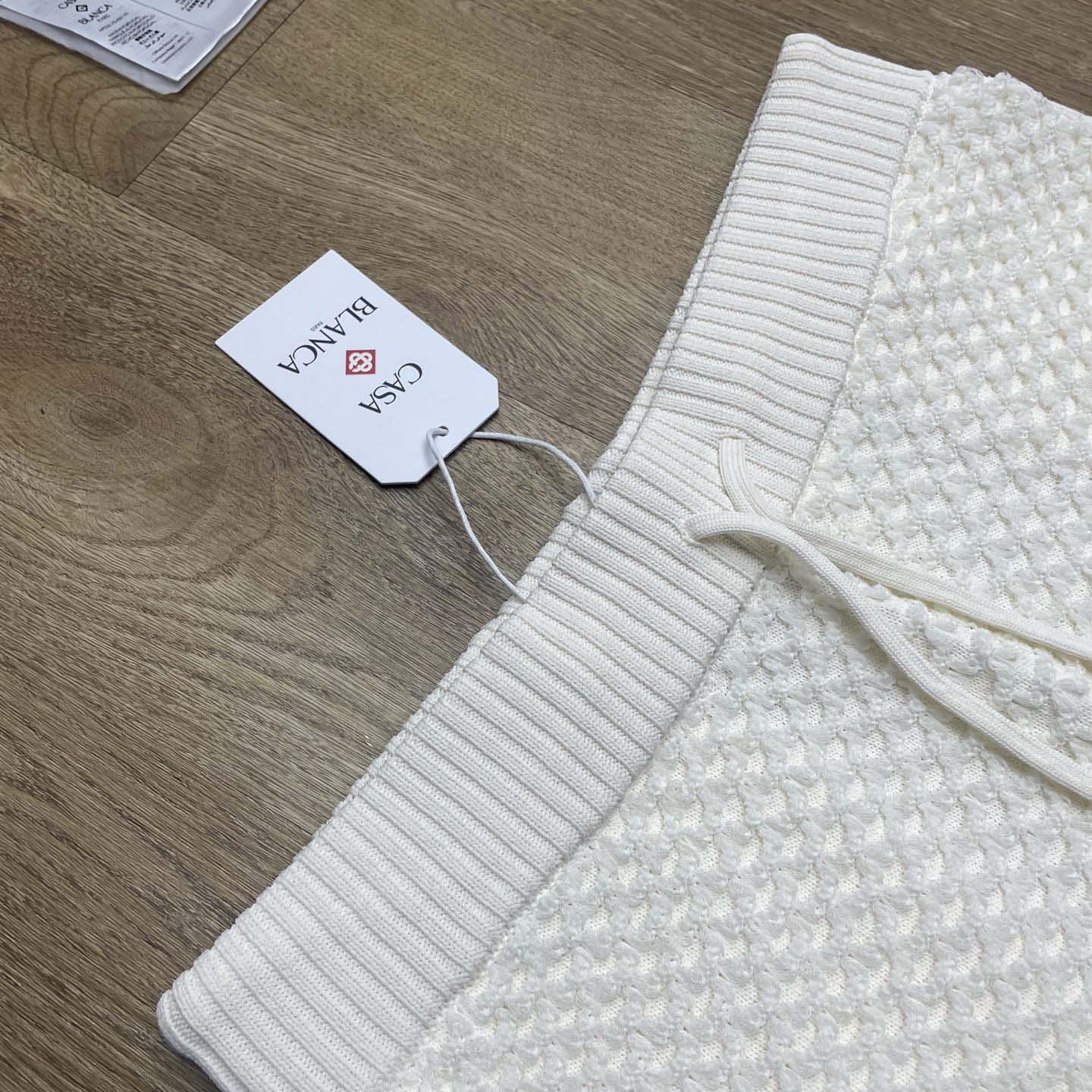 Casablanca Textured Cotton Drawstring Shorts   D0092 - DesignerGu