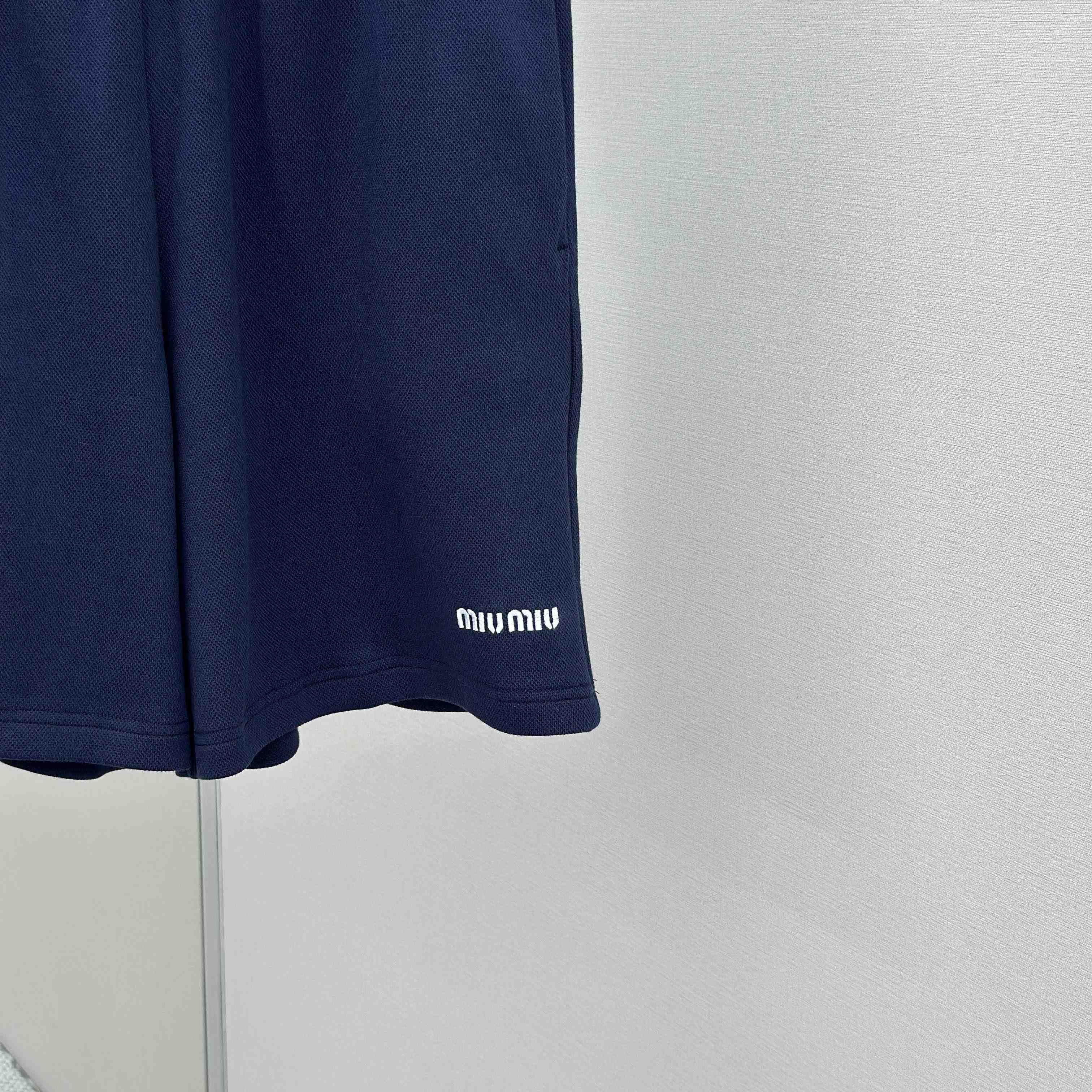 Miu Miu Bonded Piqué And Technical Jersey Bermudas - DesignerGu