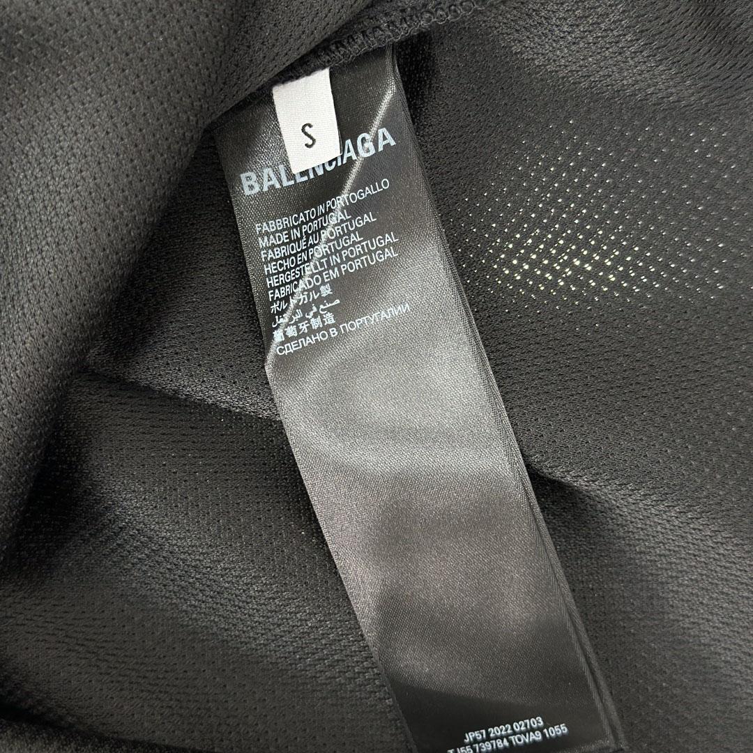 Balenciaga Basketball Series - Layered Long Sleeve T-Shirt In Black And White Sporty Mesh Jersey - DesignerGu