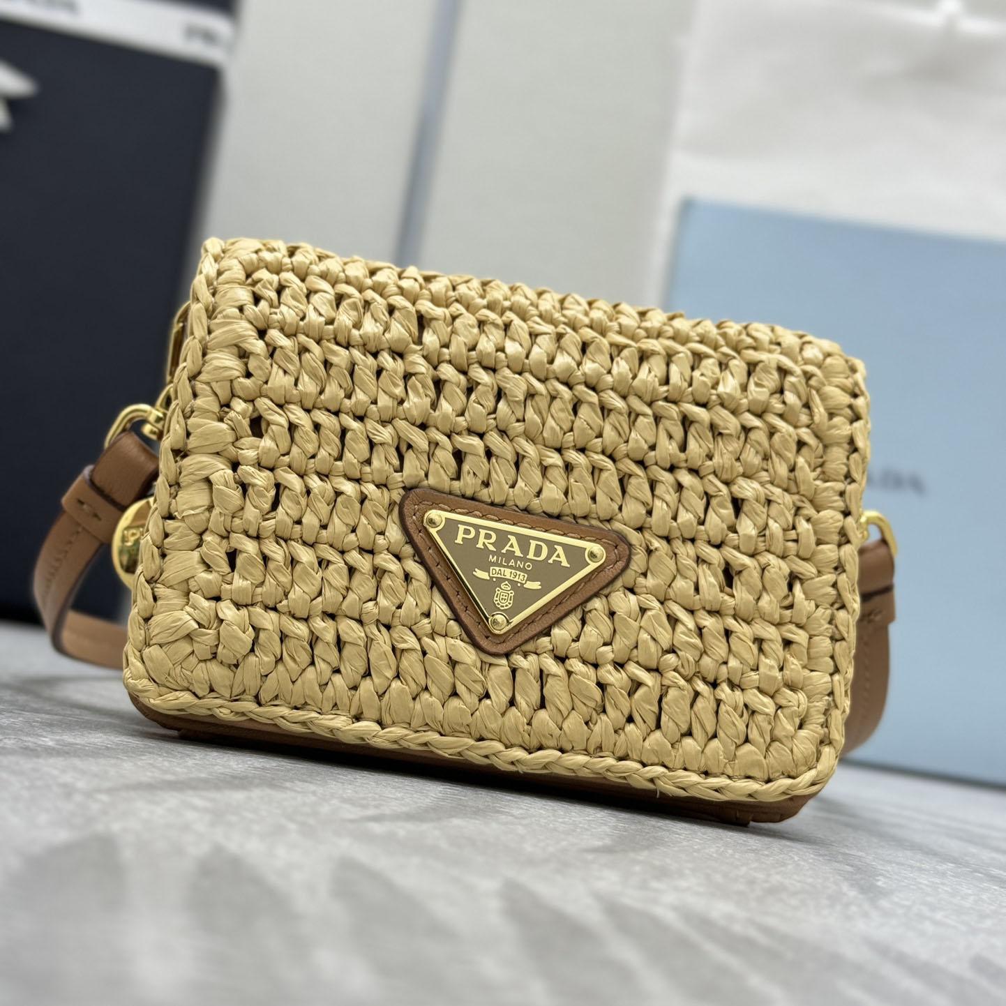 Prada Crochet Card Holder With Shoulder Strap - DesignerGu