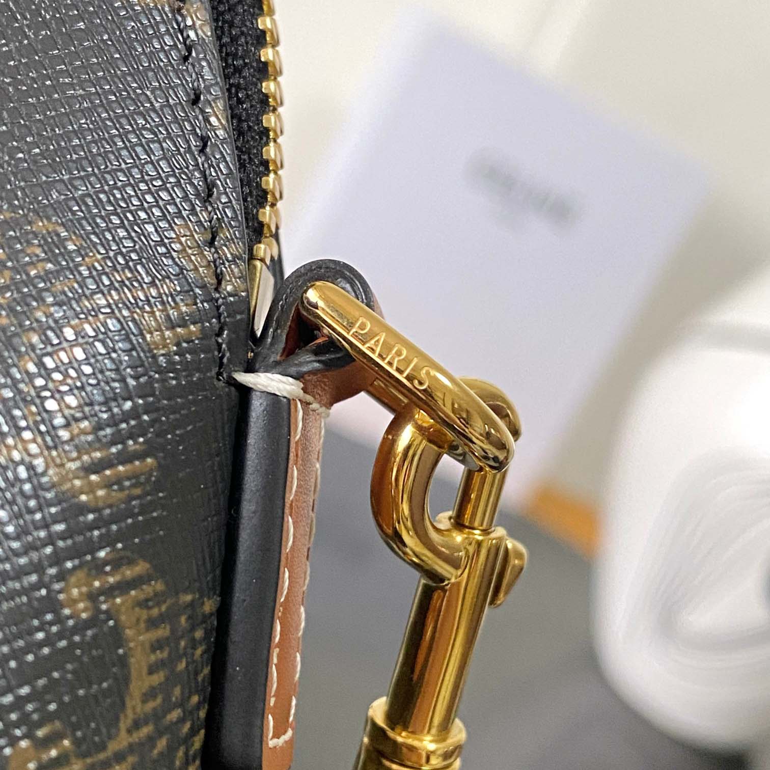 Celine Small Bowling In Triomphe Canvas And Calfskin  - DesignerGu