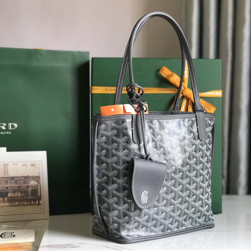 Goyard Goyardine Reversible Mini Anjou Grey （20*20*10cm） - DesignerGu