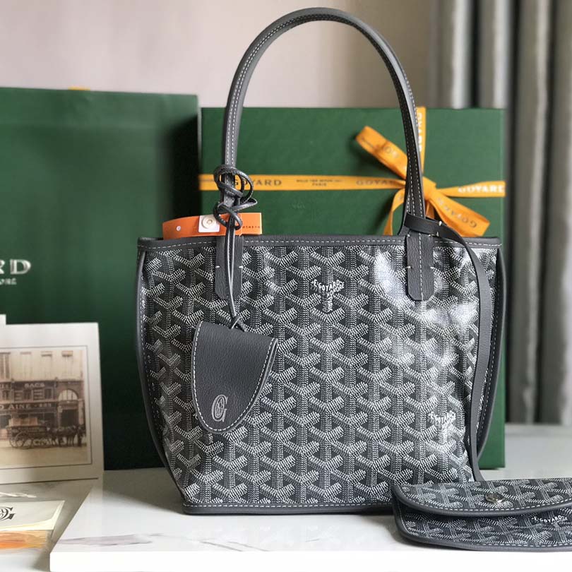 Goyard Goyardine Reversible Mini Anjou Grey （20*20*10cm） - DesignerGu
