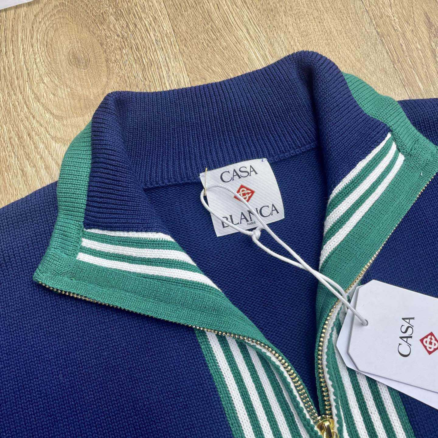 Casablanca Knit Tennis Track Jacket   D0095 - DesignerGu