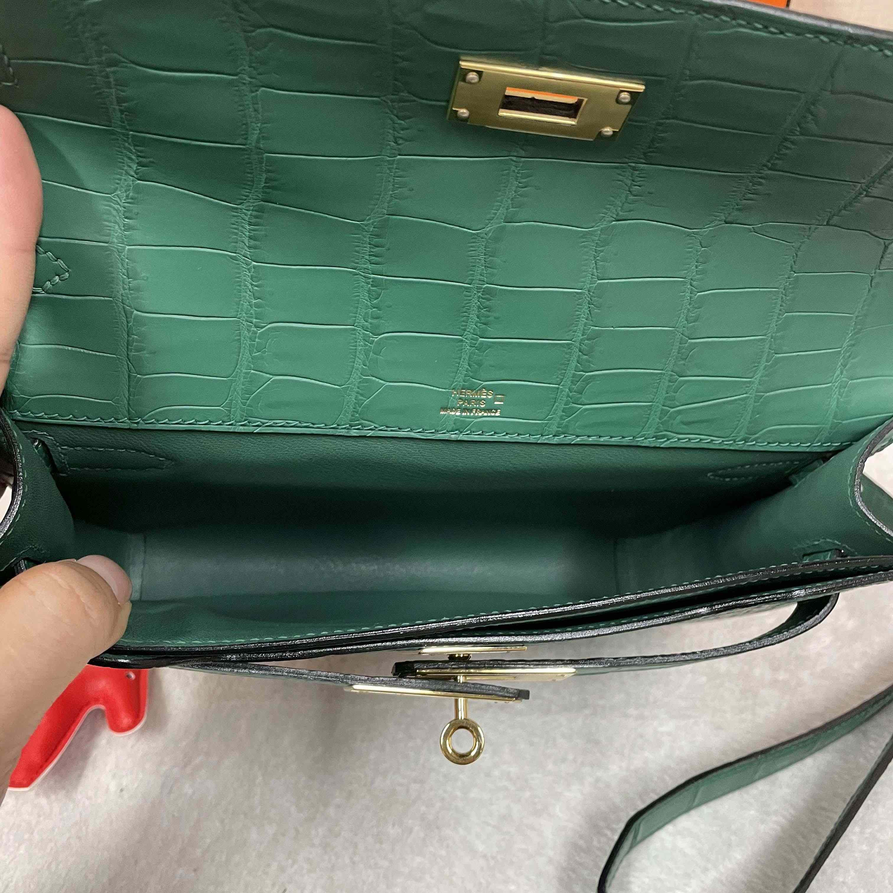 Hermes Kelly Depeche Malachite 25cm - DesignerGu