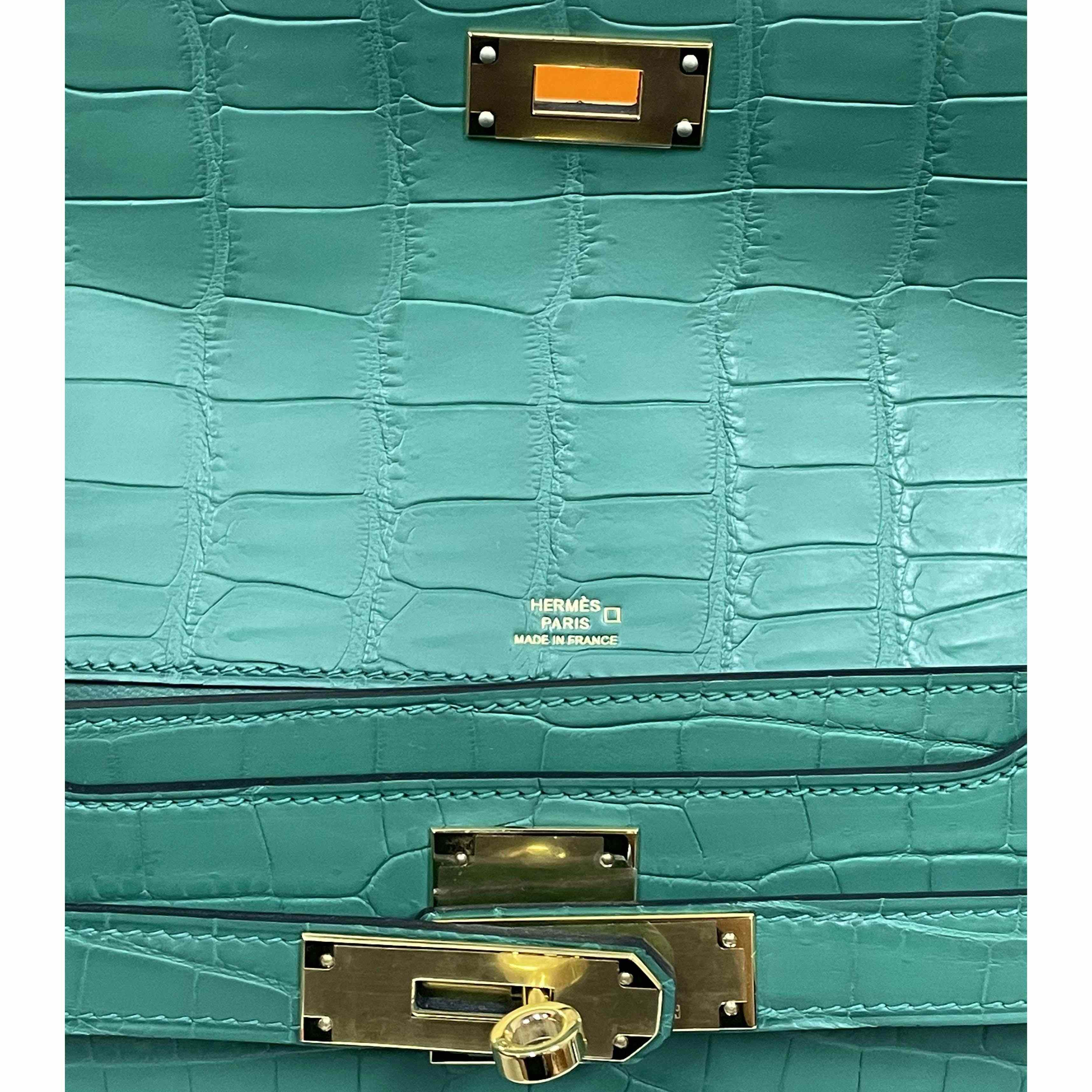 Hermes Kelly Depeche Malachite 25cm - DesignerGu