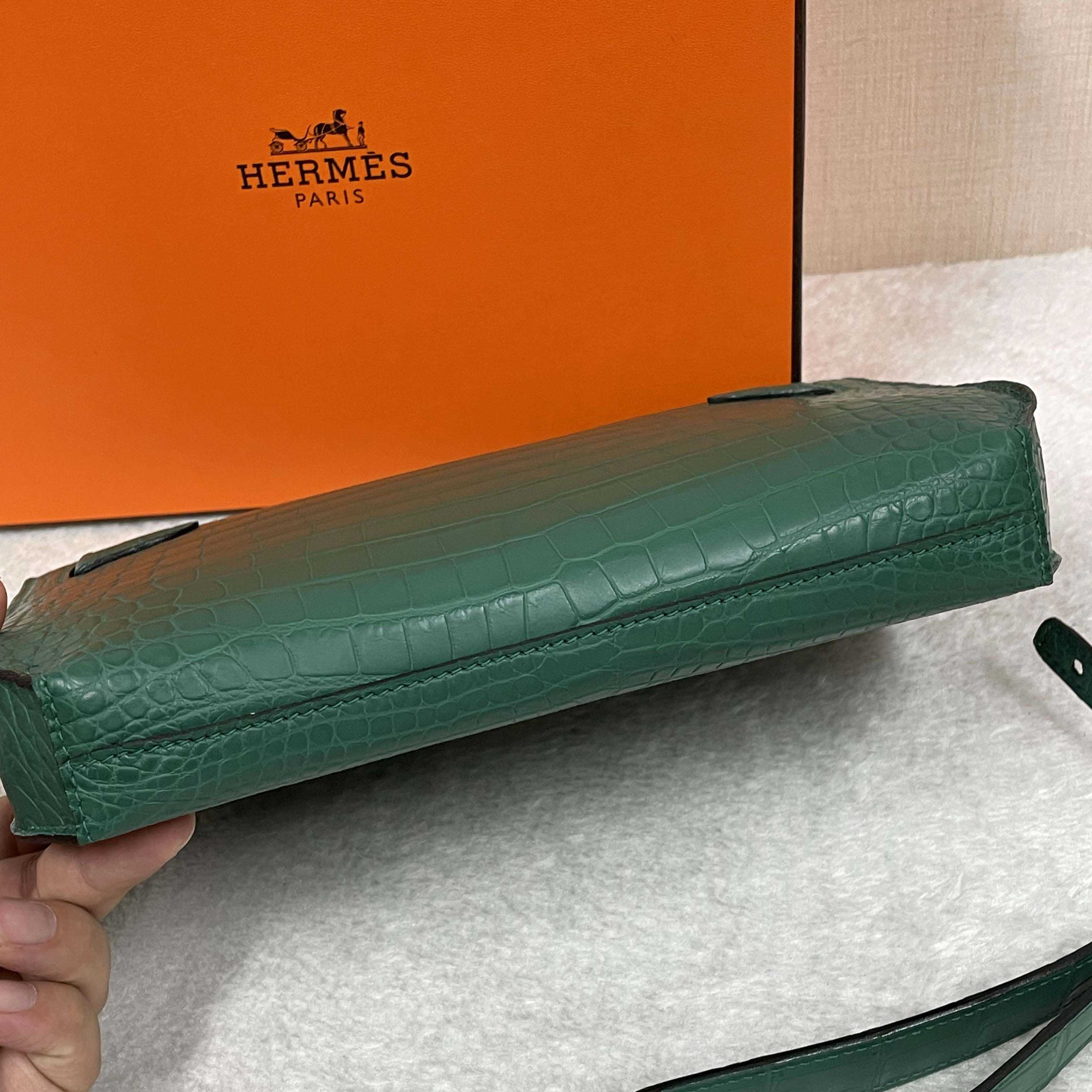 Hermes Kelly Depeche Malachite 25cm - DesignerGu