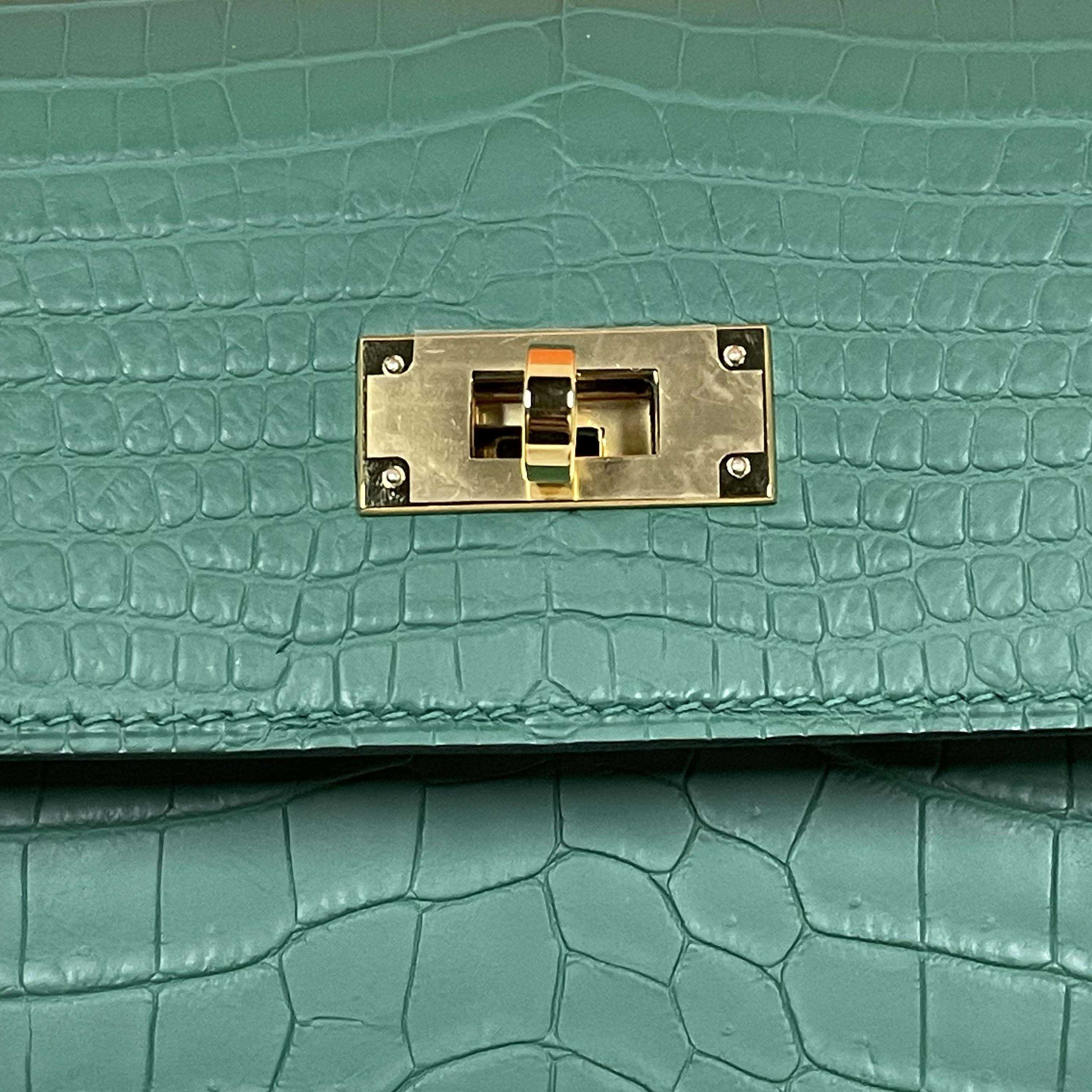 Hermes Kelly Depeche Malachite 25cm - DesignerGu